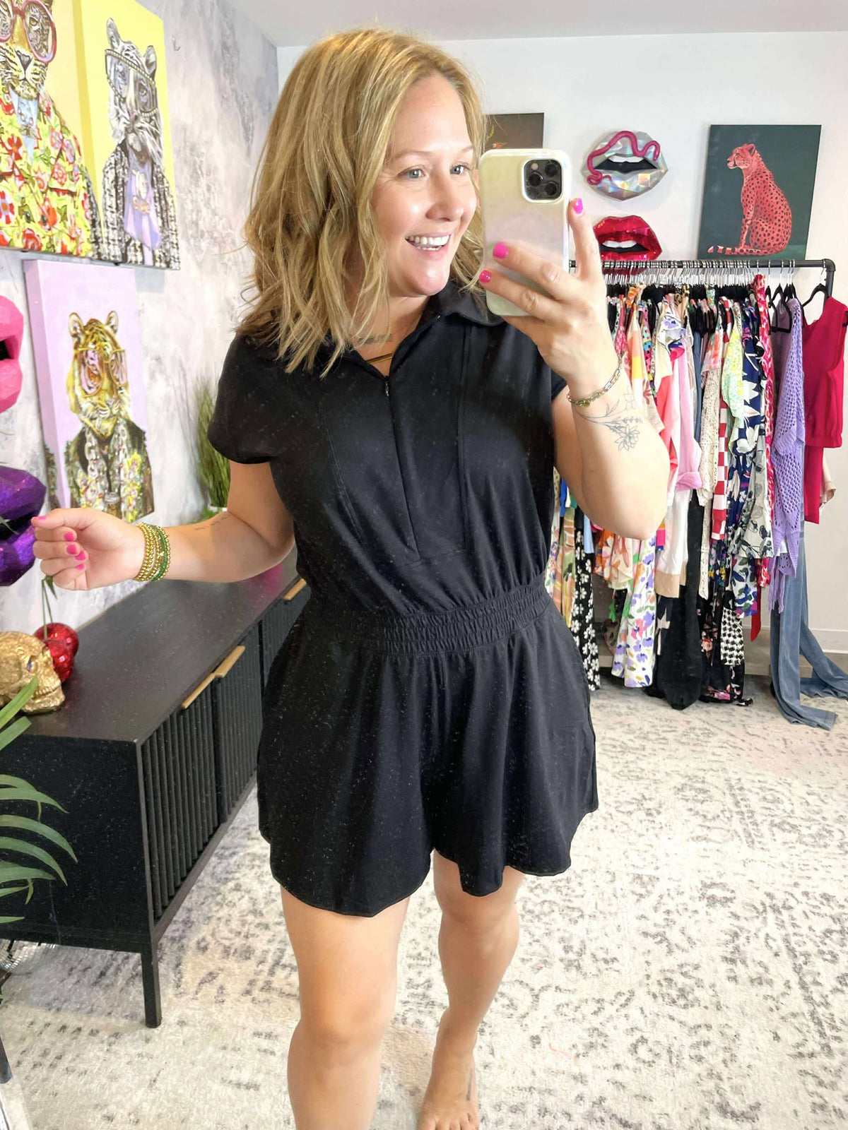 Zip-It-Up Romper in Black {S-3X} - KaraMarie