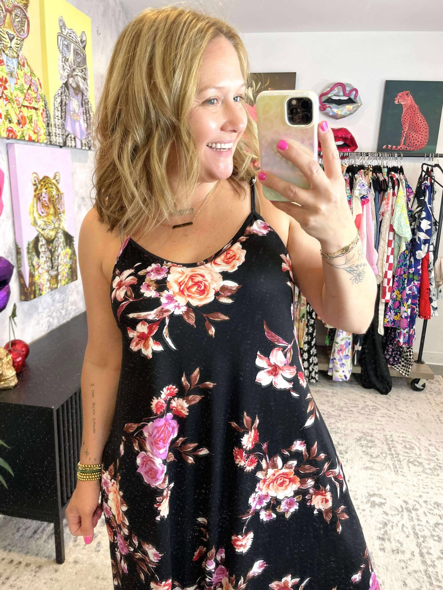 Floral Flourish Maxi Dress in Black {S-3X}