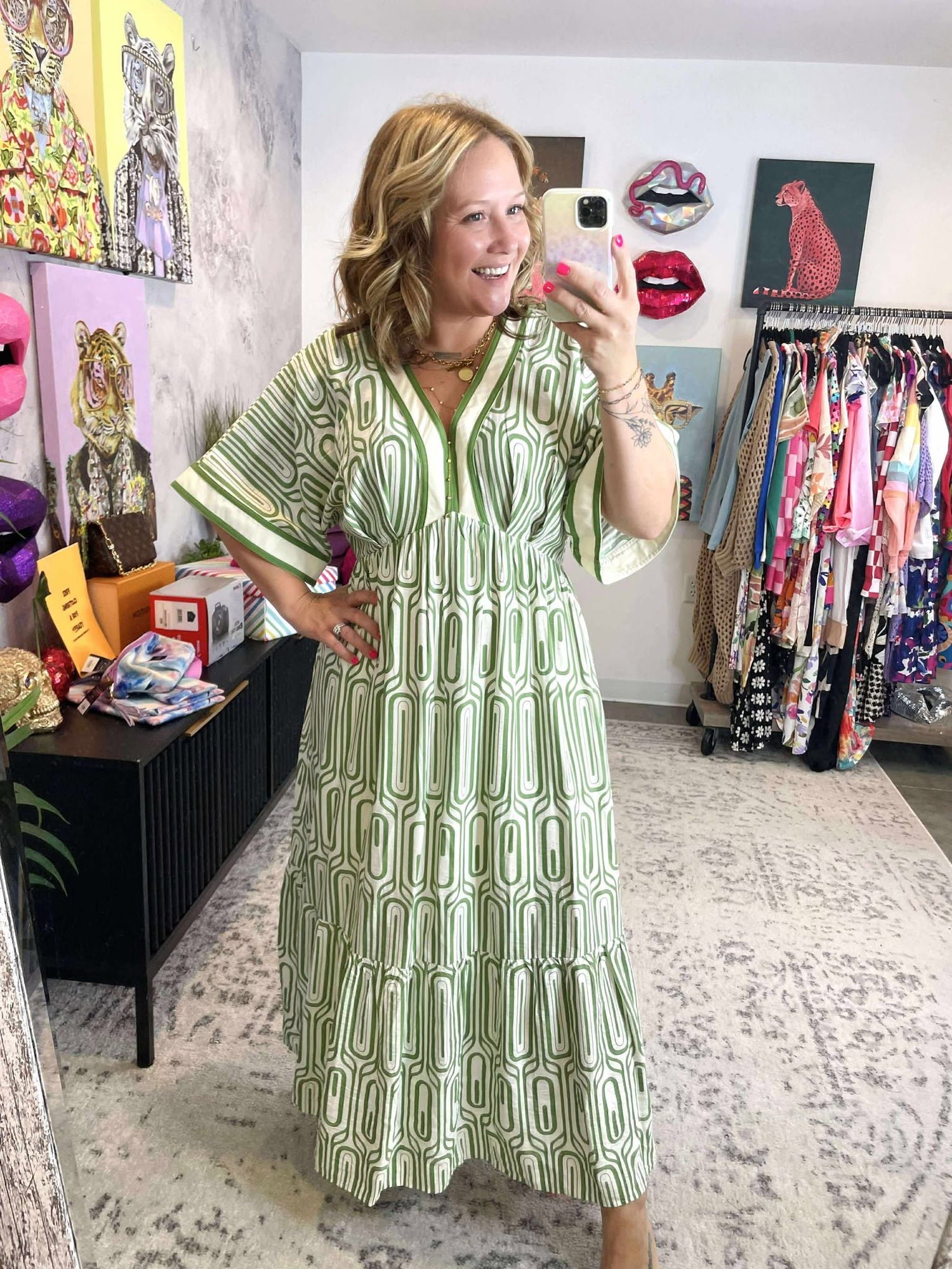 Dreamscape Maxi Dress in Olive {S-L}