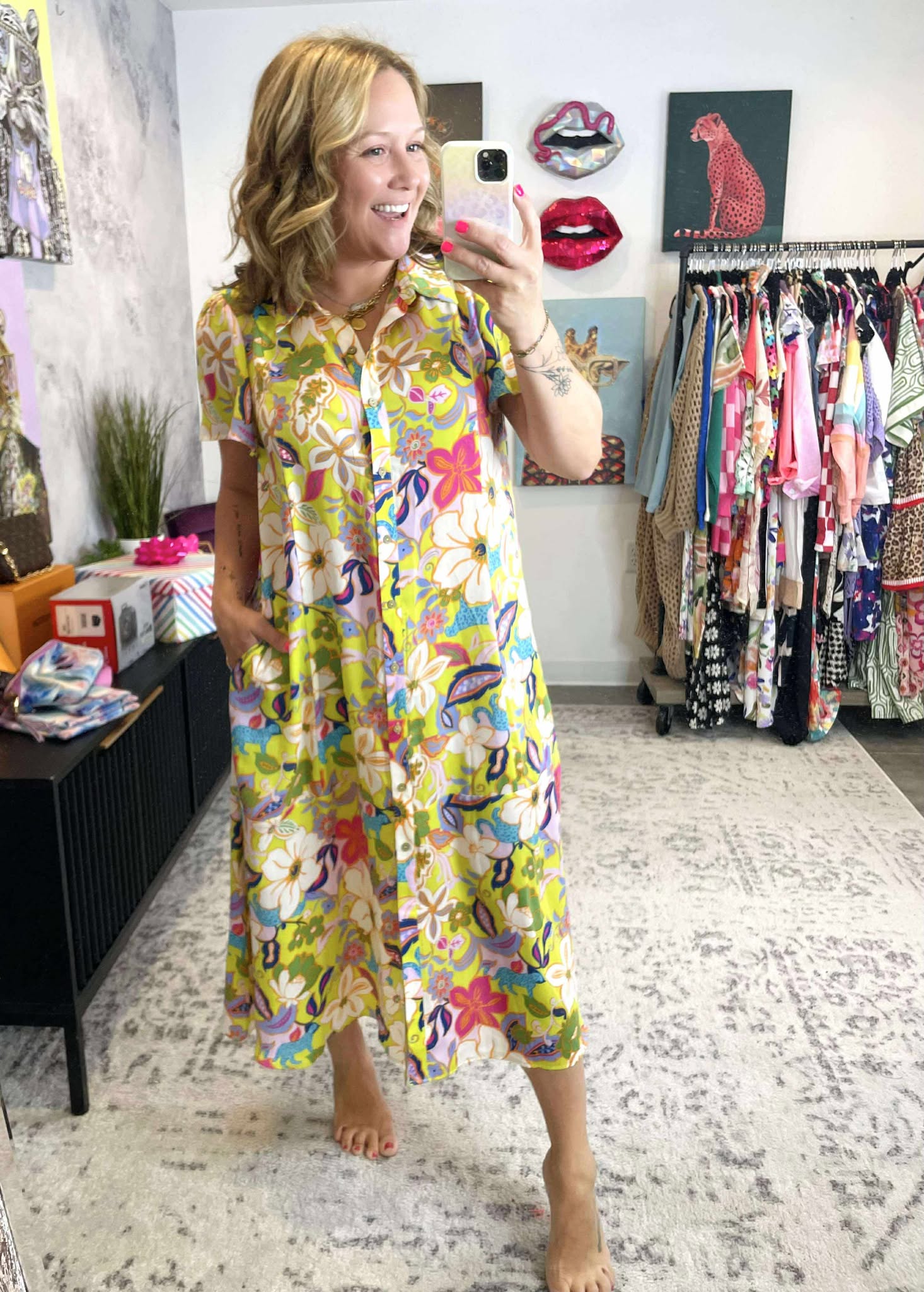 Secret Garden Satin Shirt Dress {S-L}