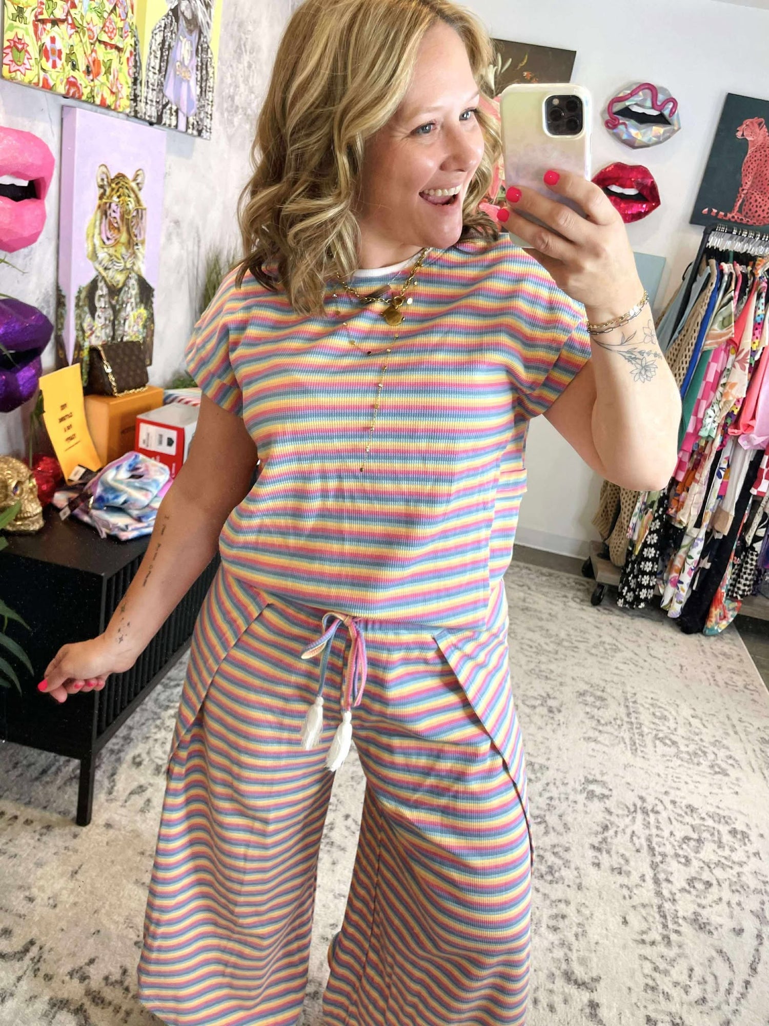 Rainbow Retreat Two-Piece Set {S-2X}