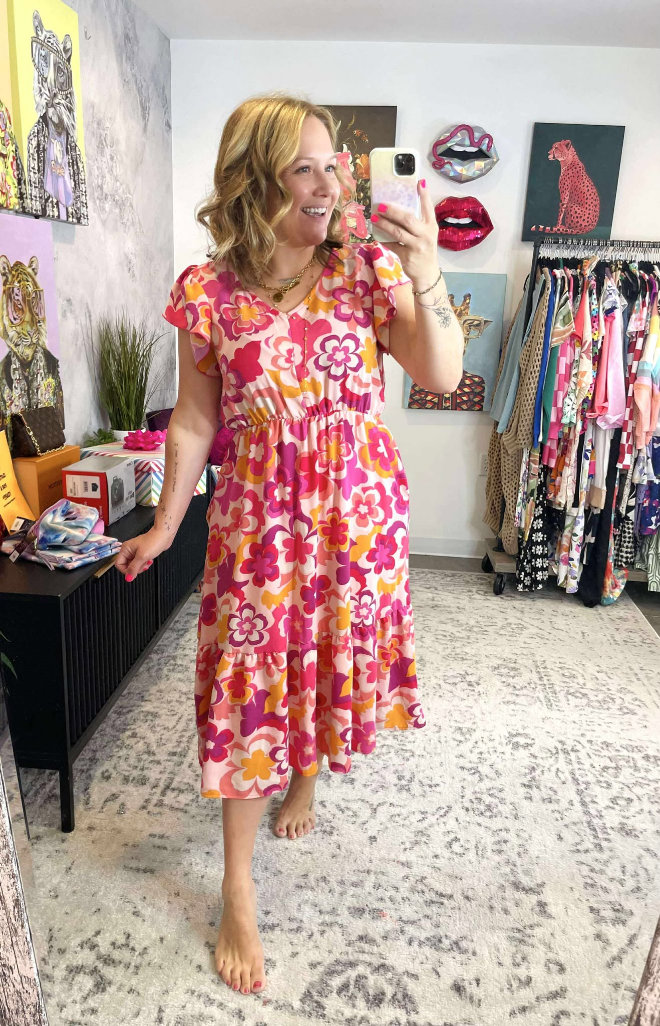 Sunset Orchid Dress {S-3X}