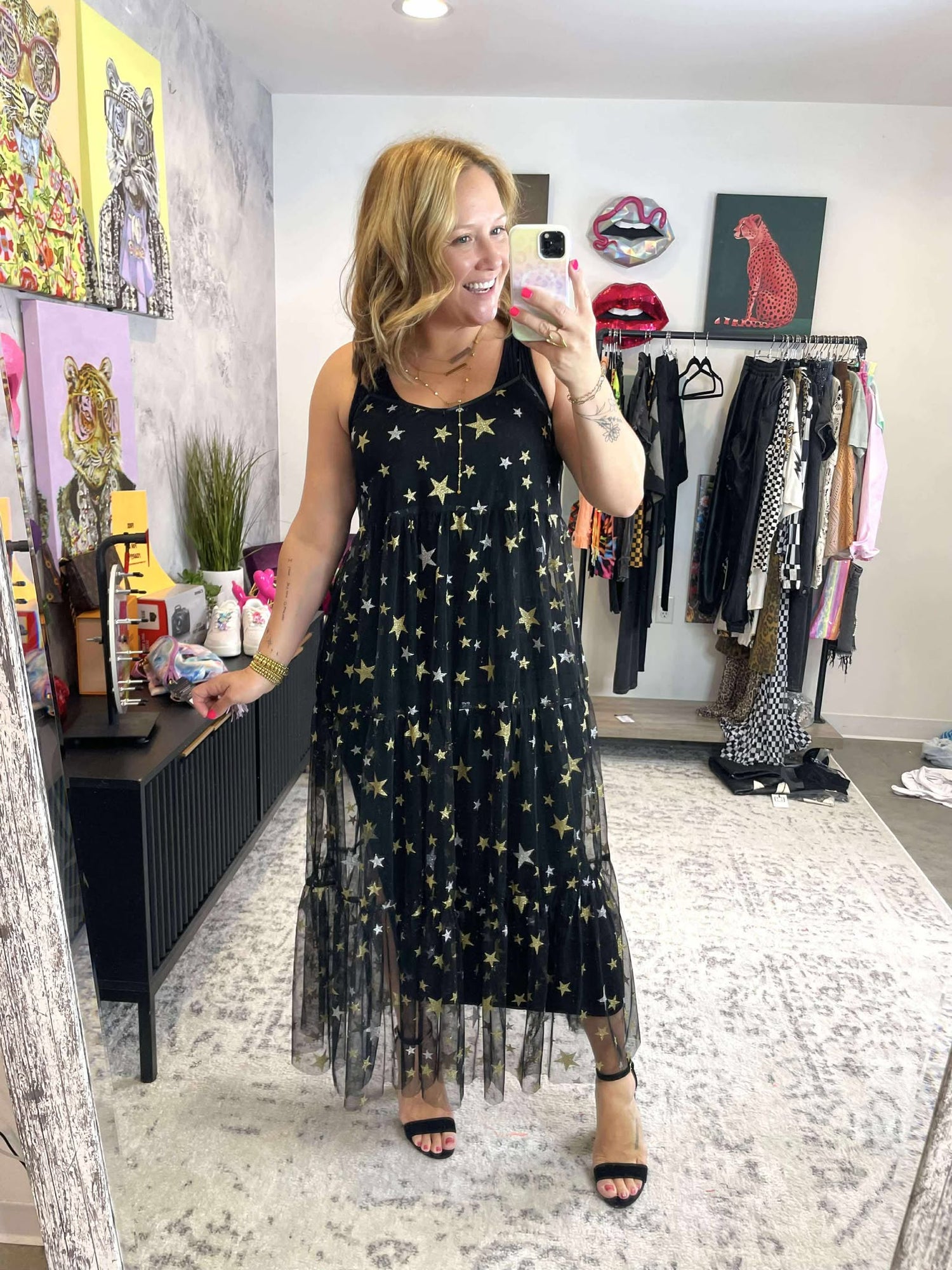 Every Time I Turn Around Mesh Slip Dress {S-3X}