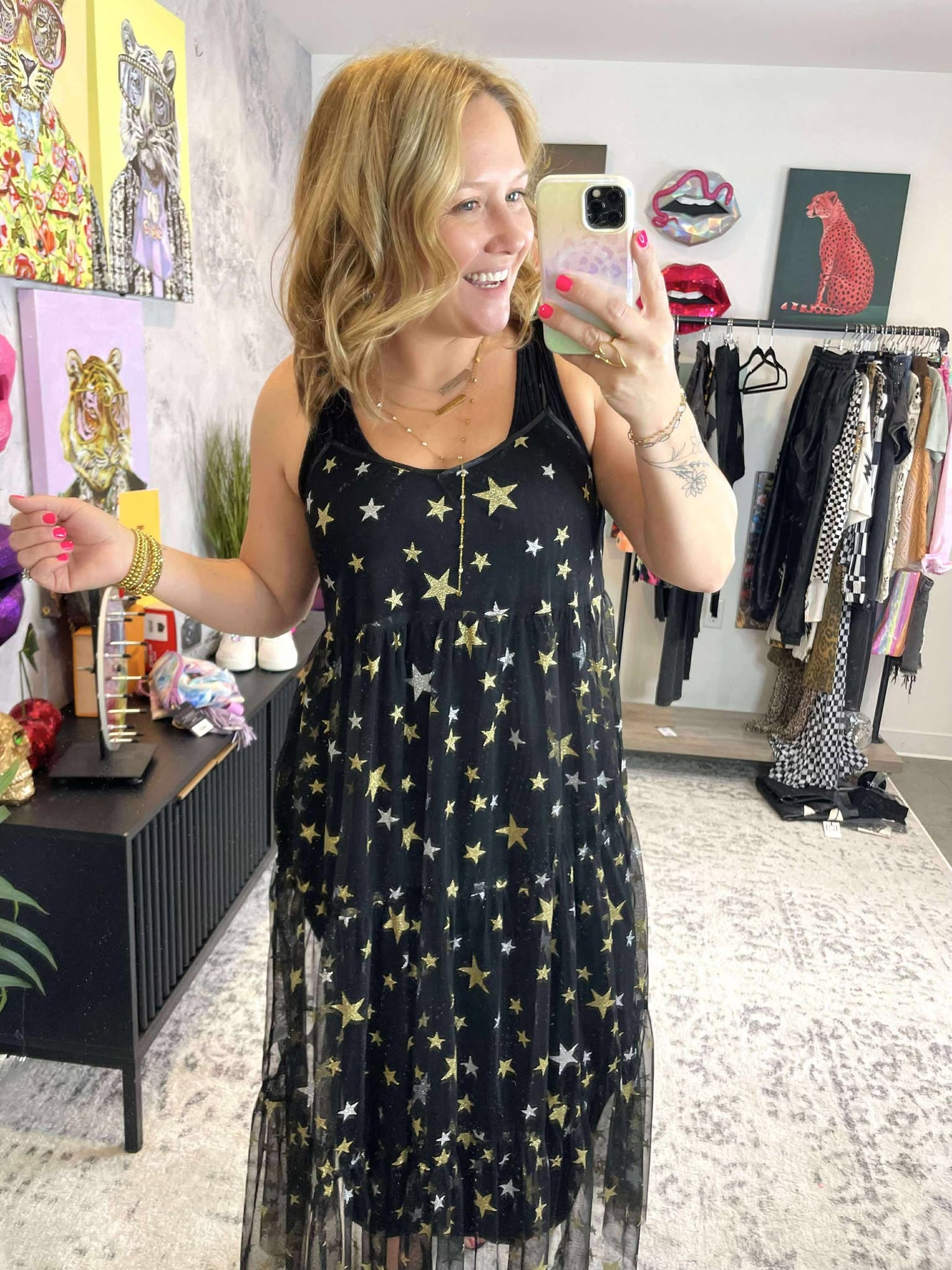 Every Time I Turn Around Mesh Slip Dress {S-3X}