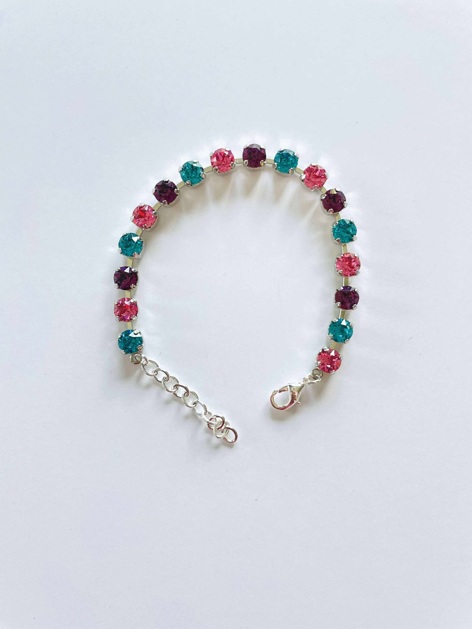 6mm Diamonds Bracelet in Rose/Amethyst/Blue Zircon