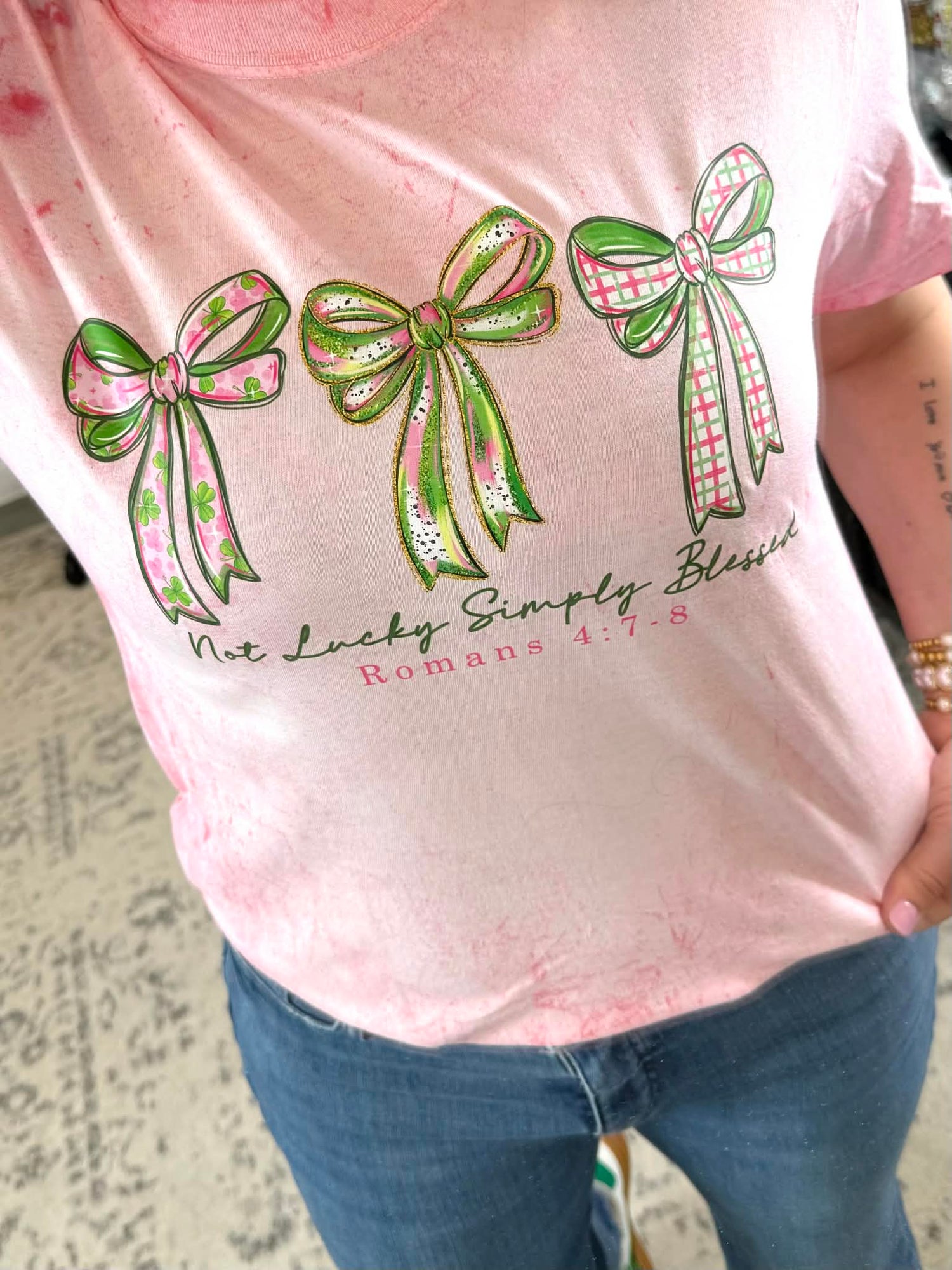 Not Lucky Simply Blessed Graphic Tee {Custom Order!} - KaraMarie