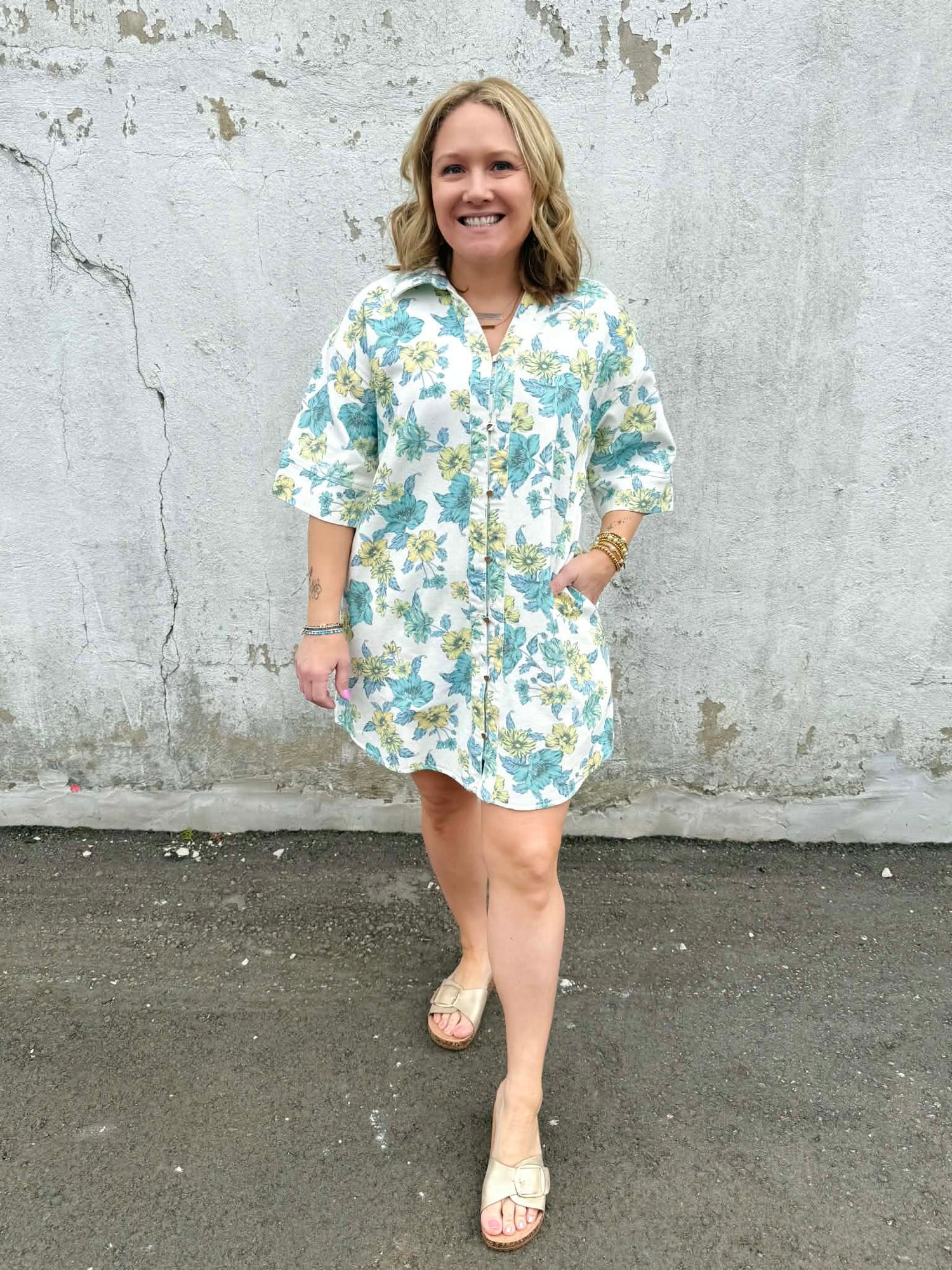 Petalway Denim Shirt Dress {S-L} - KaraMarie