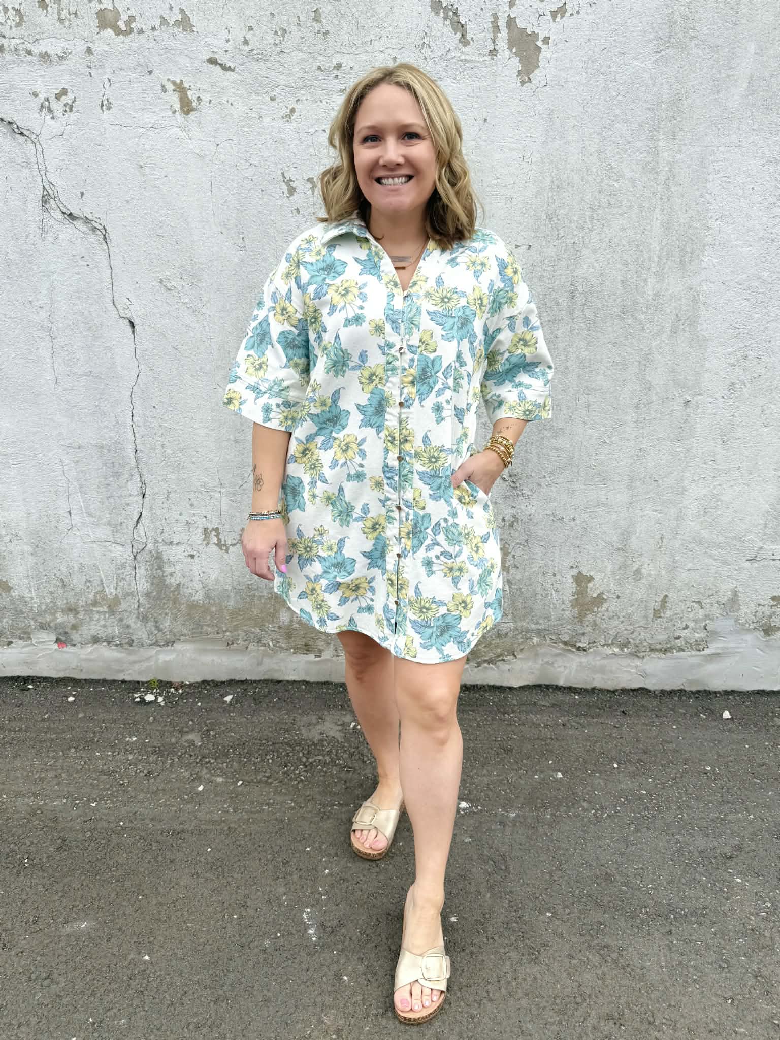 Petalway Denim Shirt Dress {S-L} - KaraMarie