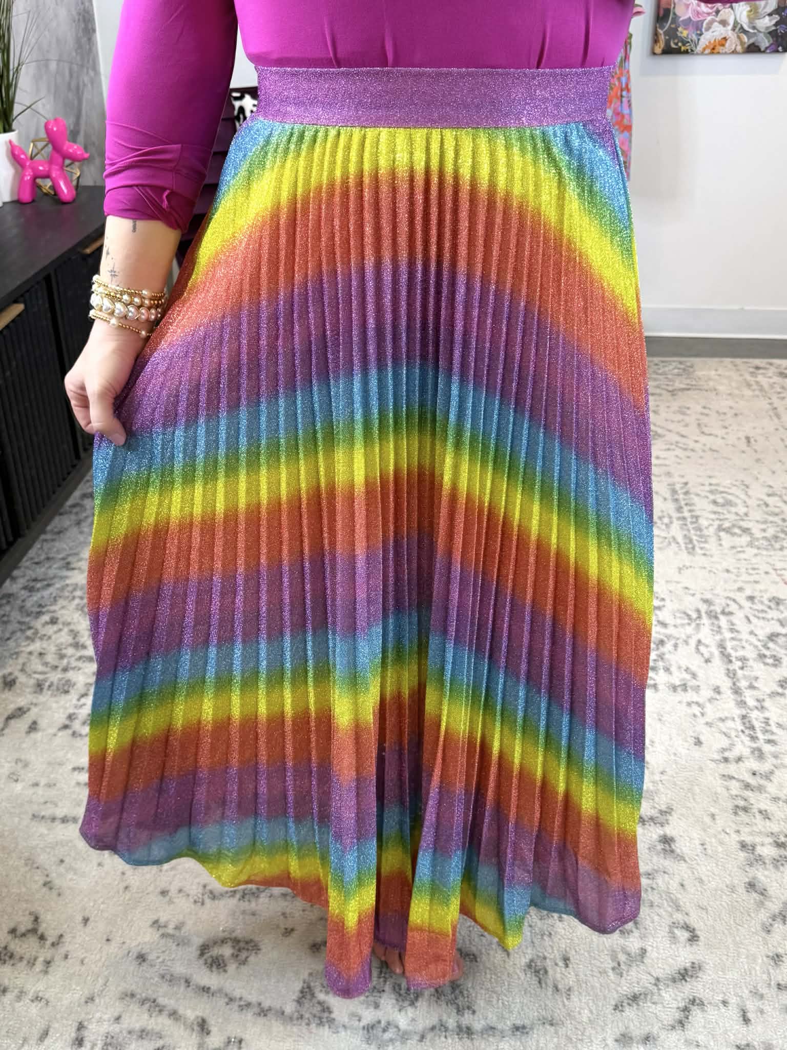 Metallic Rainbow Marvel Skirt {S-L} - KaraMarie