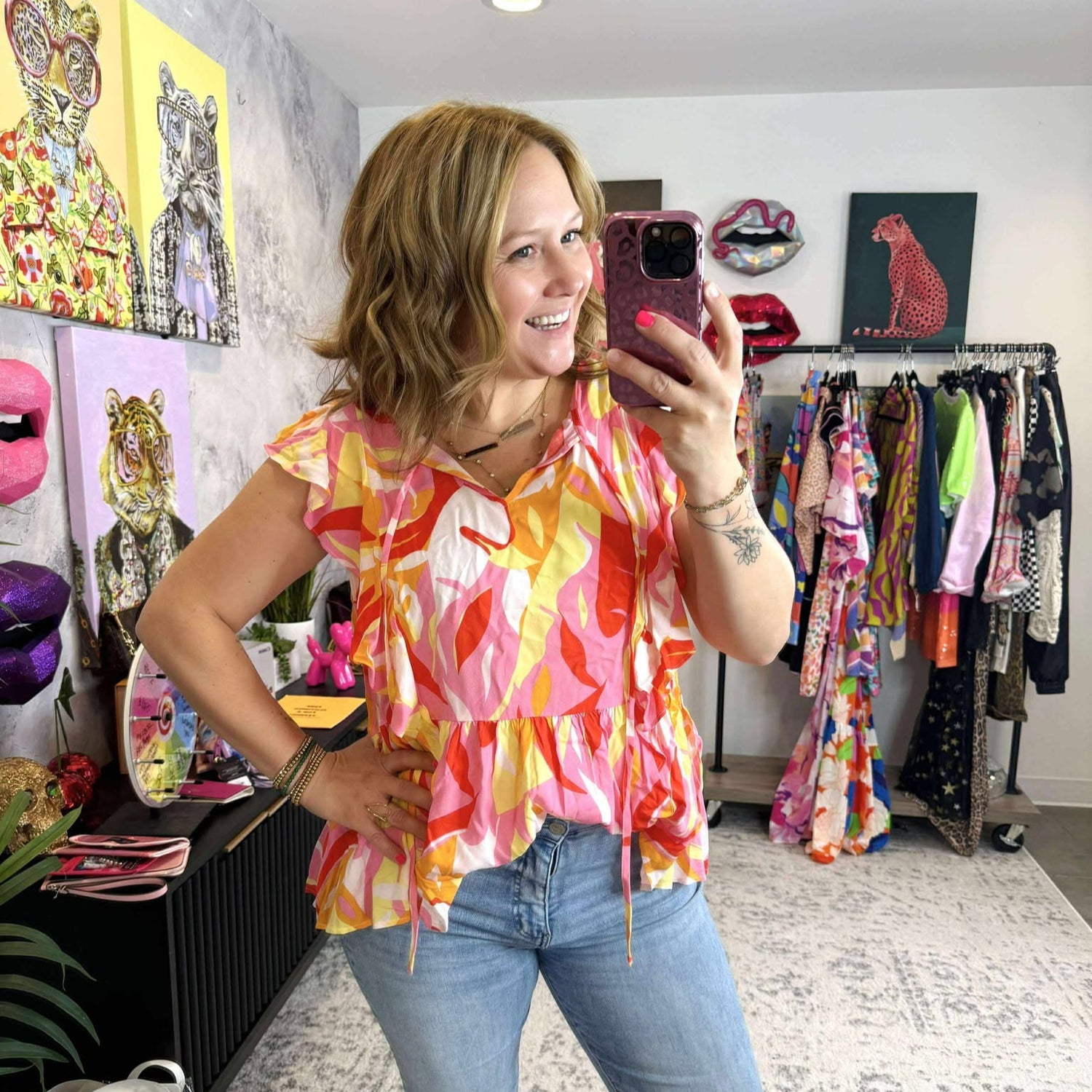 Brushstrokes Top {S-3X}