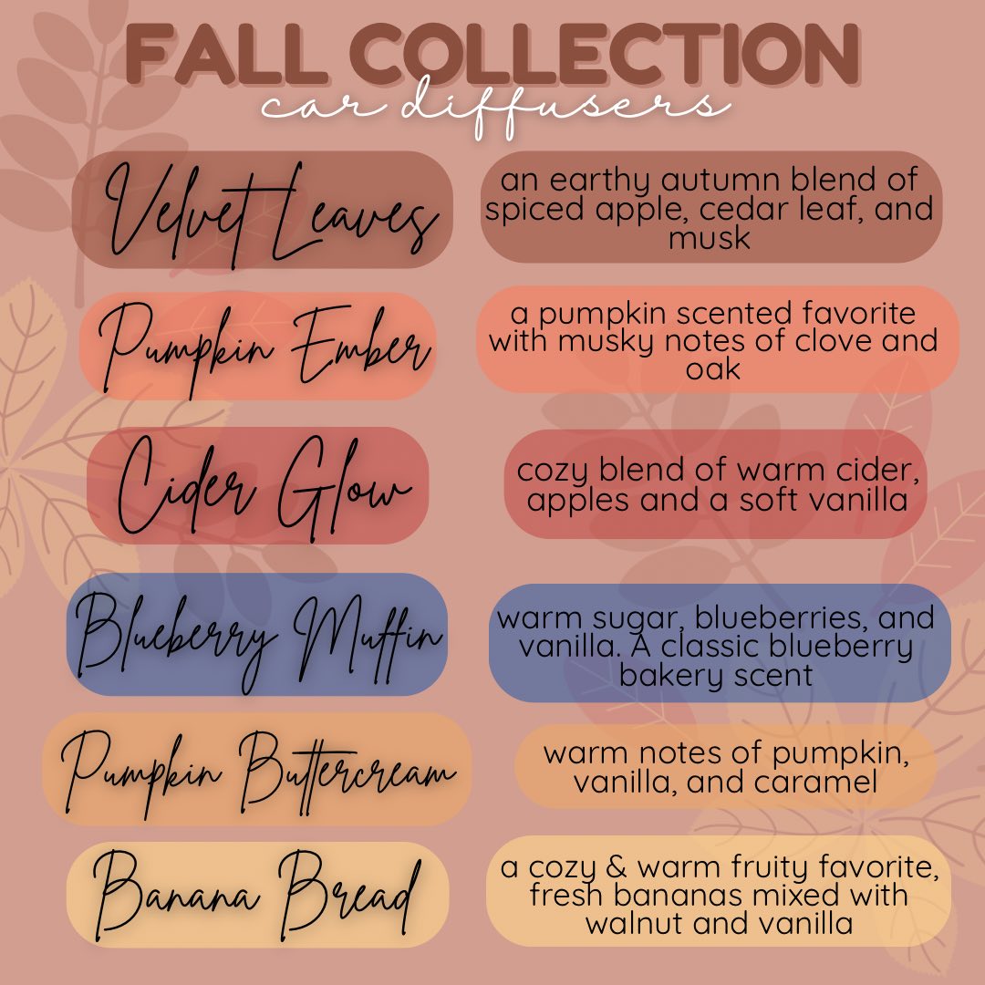 Car Diffuser - FALL {Multiple Scents!} - KaraMarie