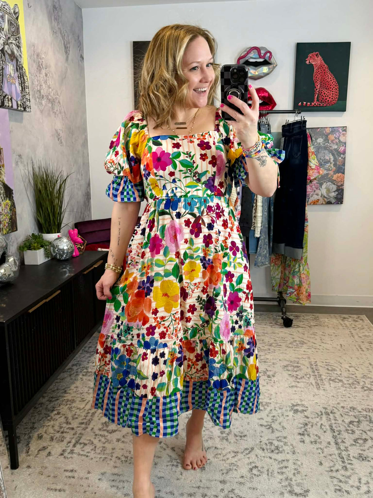 Cottage Bloom Midi Dress {S-3X} - KaraMarie