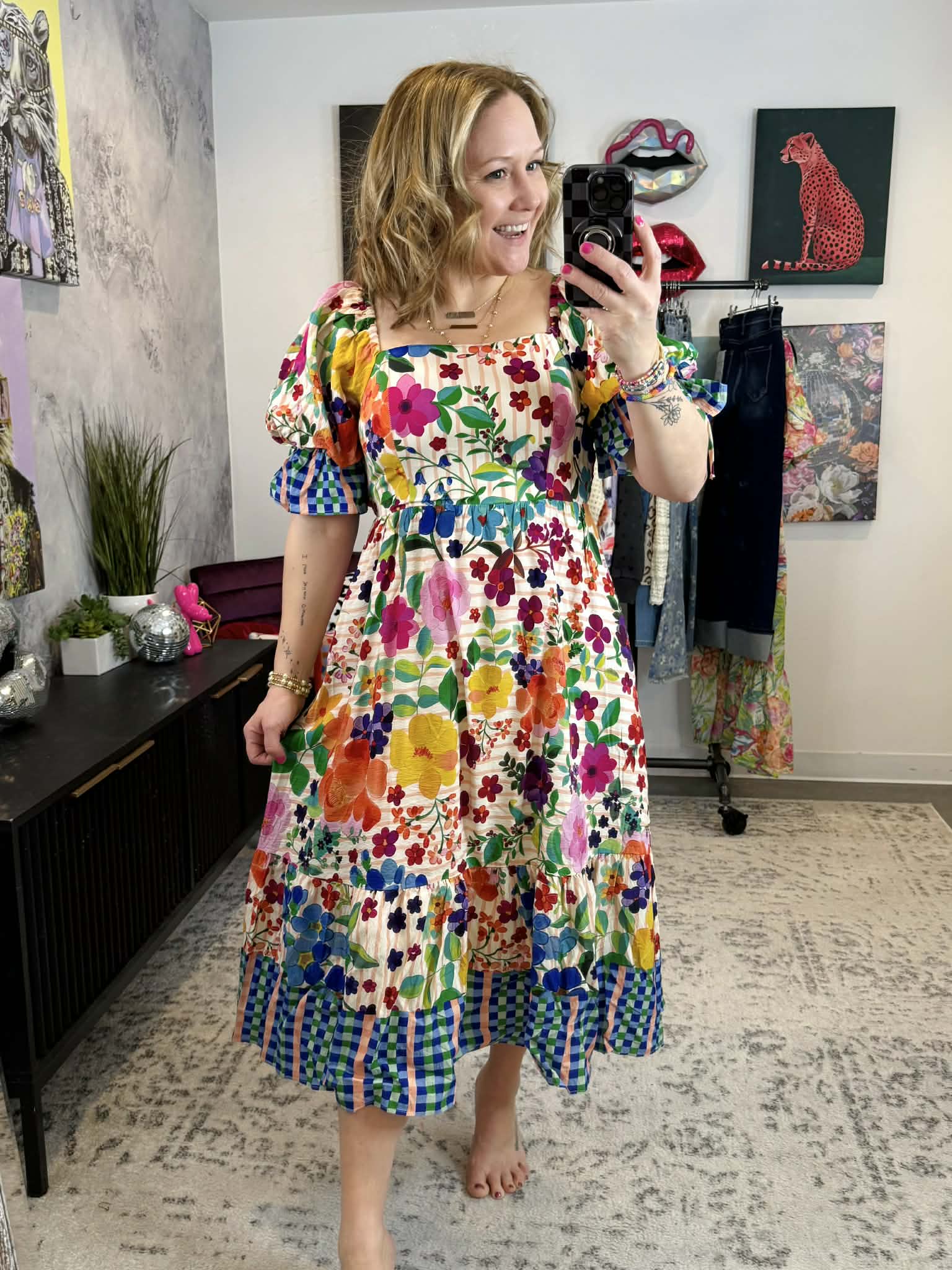 Cottage Bloom Midi Dress {S-3X} - KaraMarie