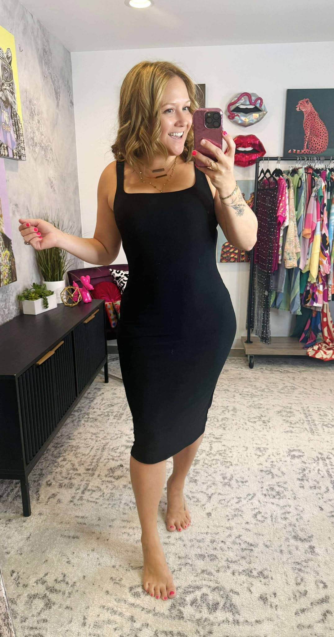 Inkwell Sleek Dress {S-3X}