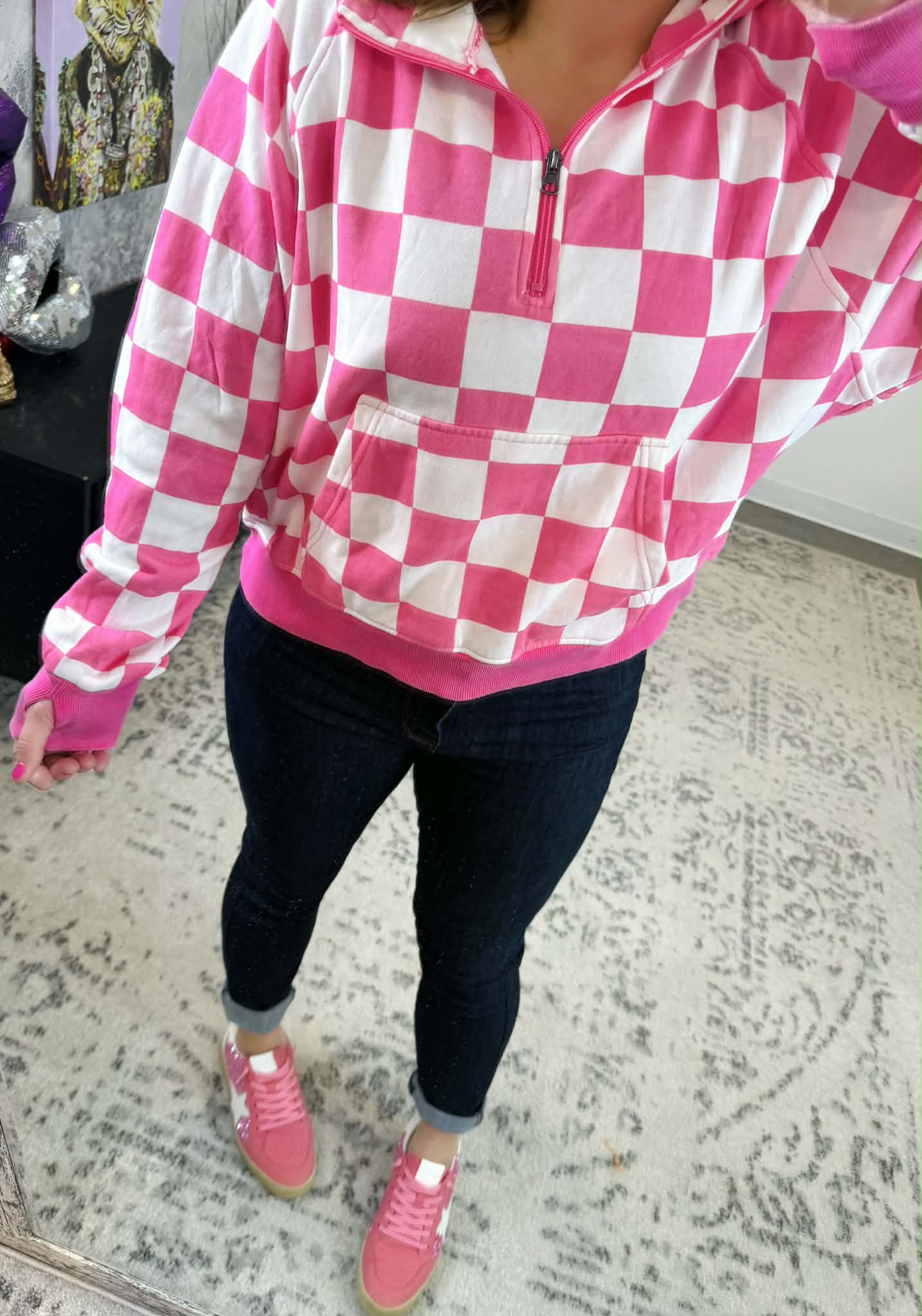 Blakeley Checkmate Easy Does It Pullover - Pink {XS-3X}