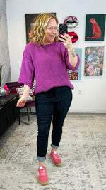 Out of the Box Sweater in Orchid {S/M-2X/3X} - KaraMarie