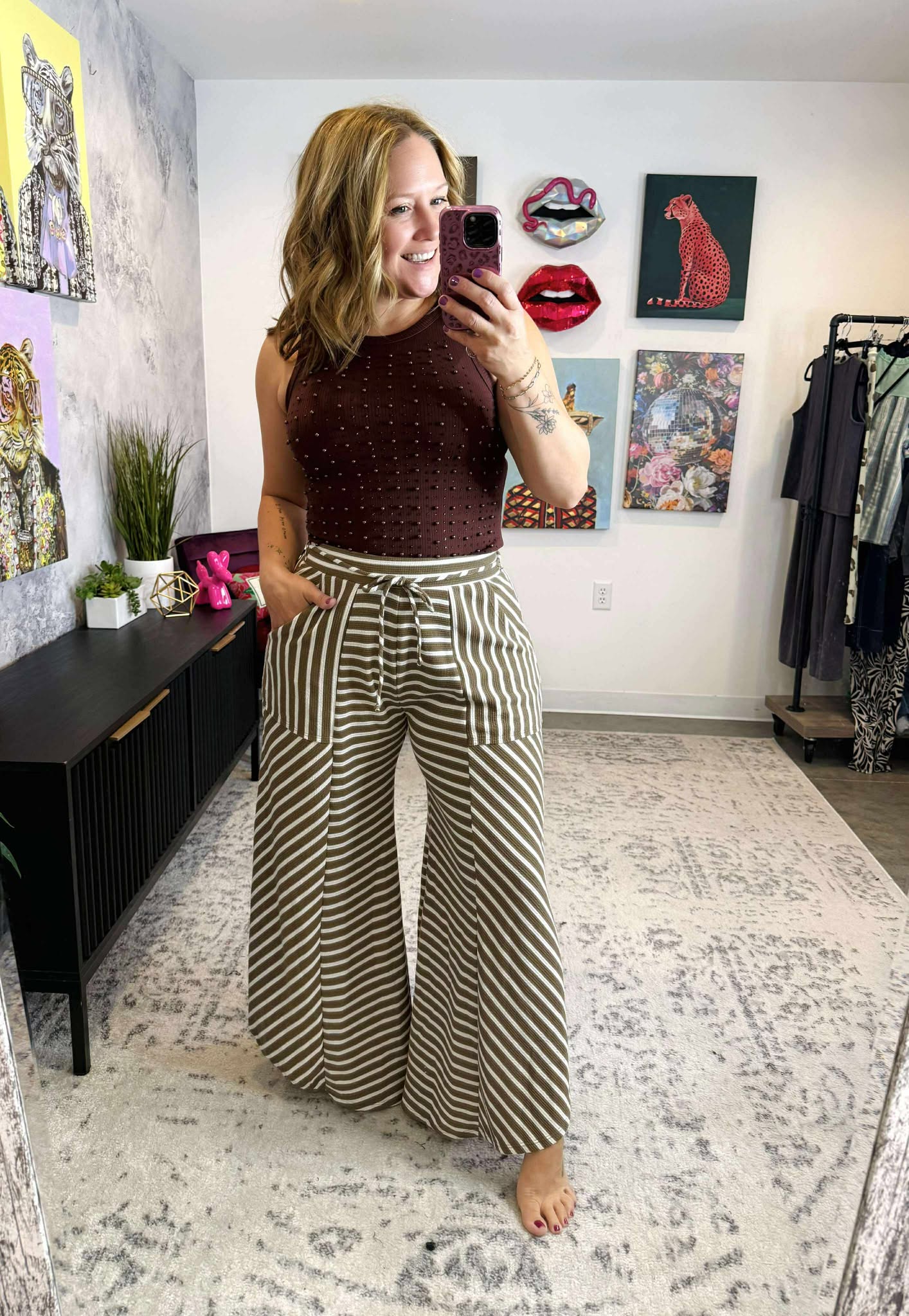 Glimmer & Grace Sleeveless Top in Chocolate {S-3X}