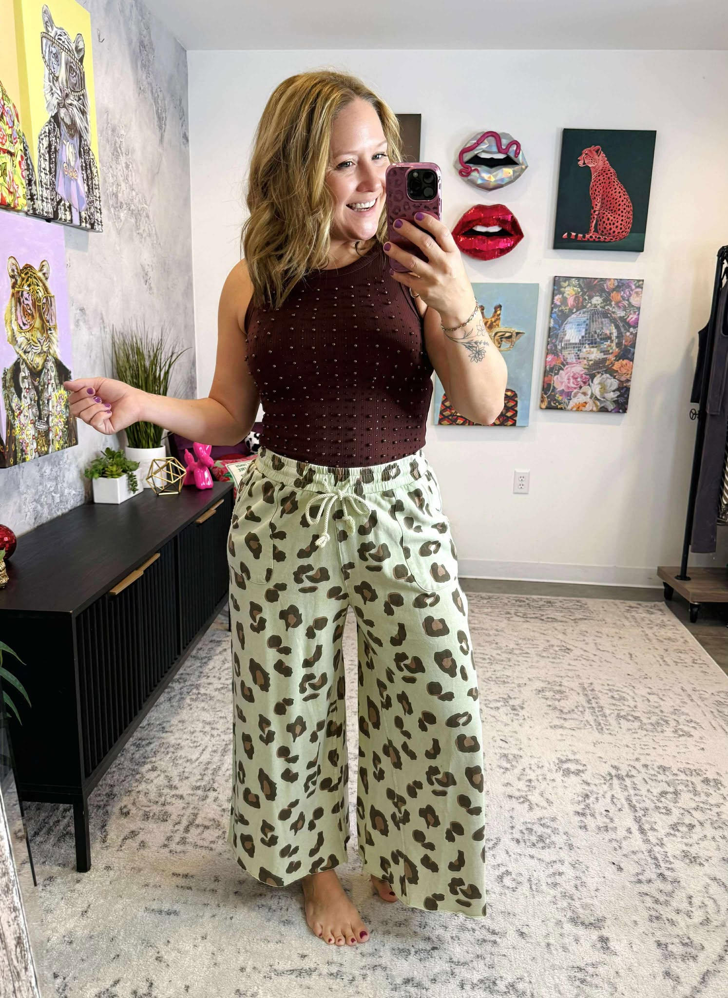 Sage Spots Pants {S-3X}