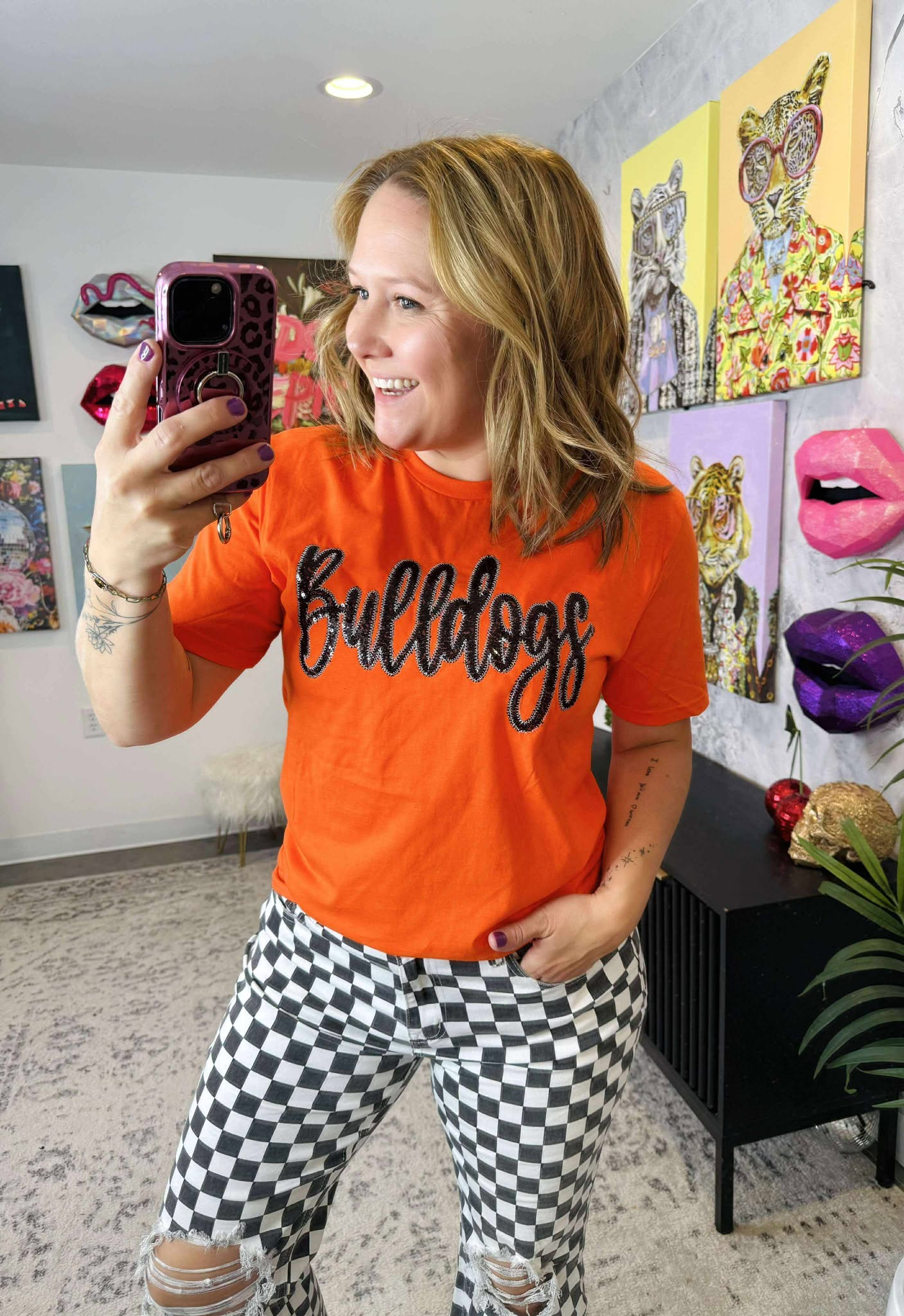 Bulldogs Sequin Tee {Size S-3X}