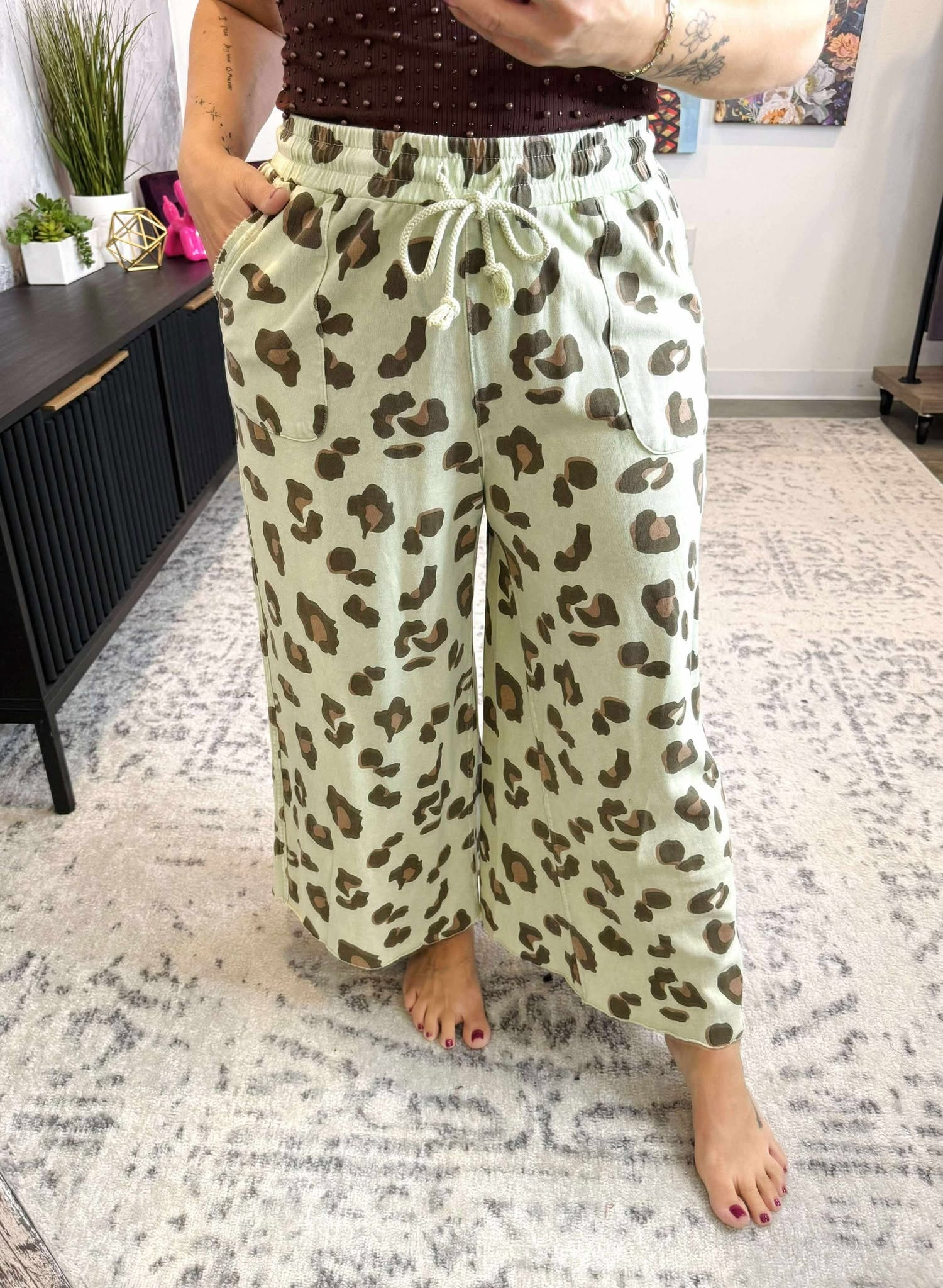 Sage Spots Pants {S-3X}