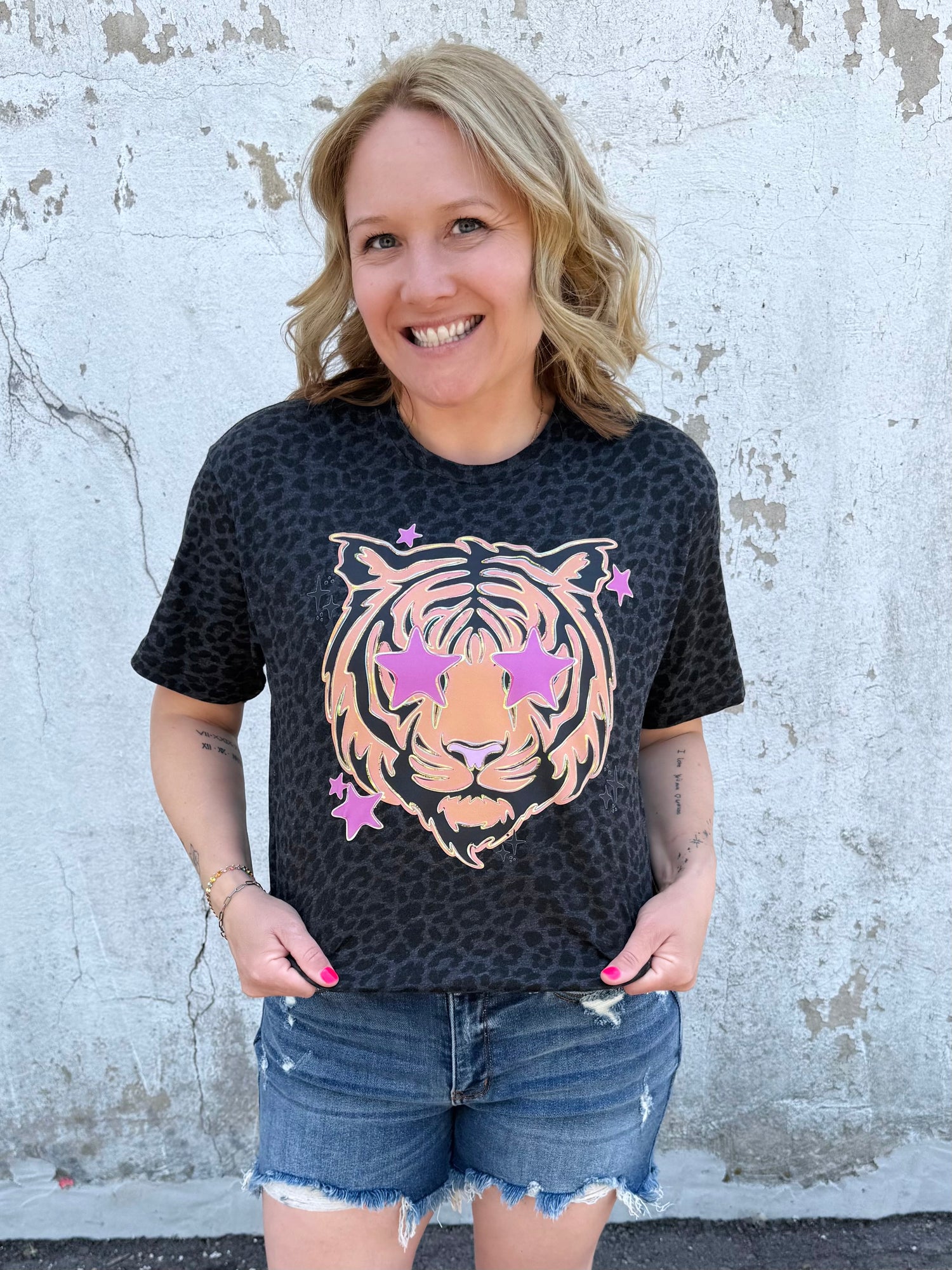 Starry Eyed Tiger Graphic Tee {Custom Order!}