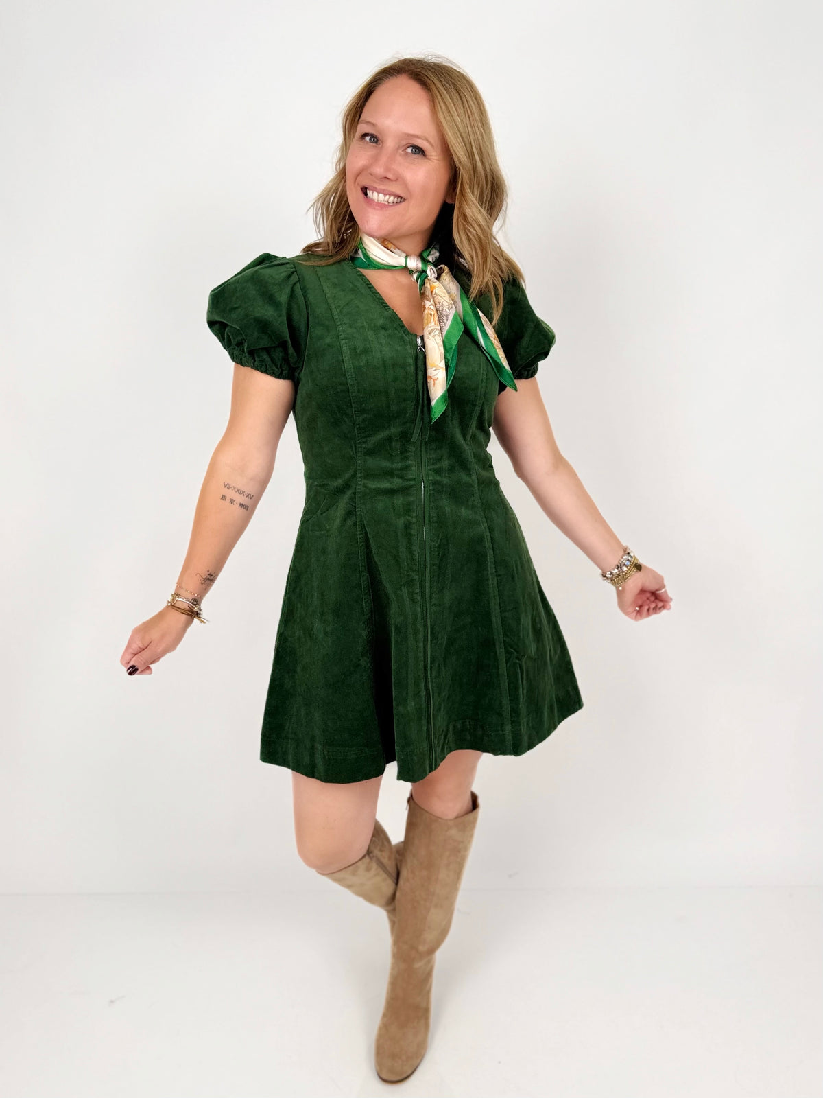 Date Night Mini Dress - Hunter Green {S-L} - KaraMarie