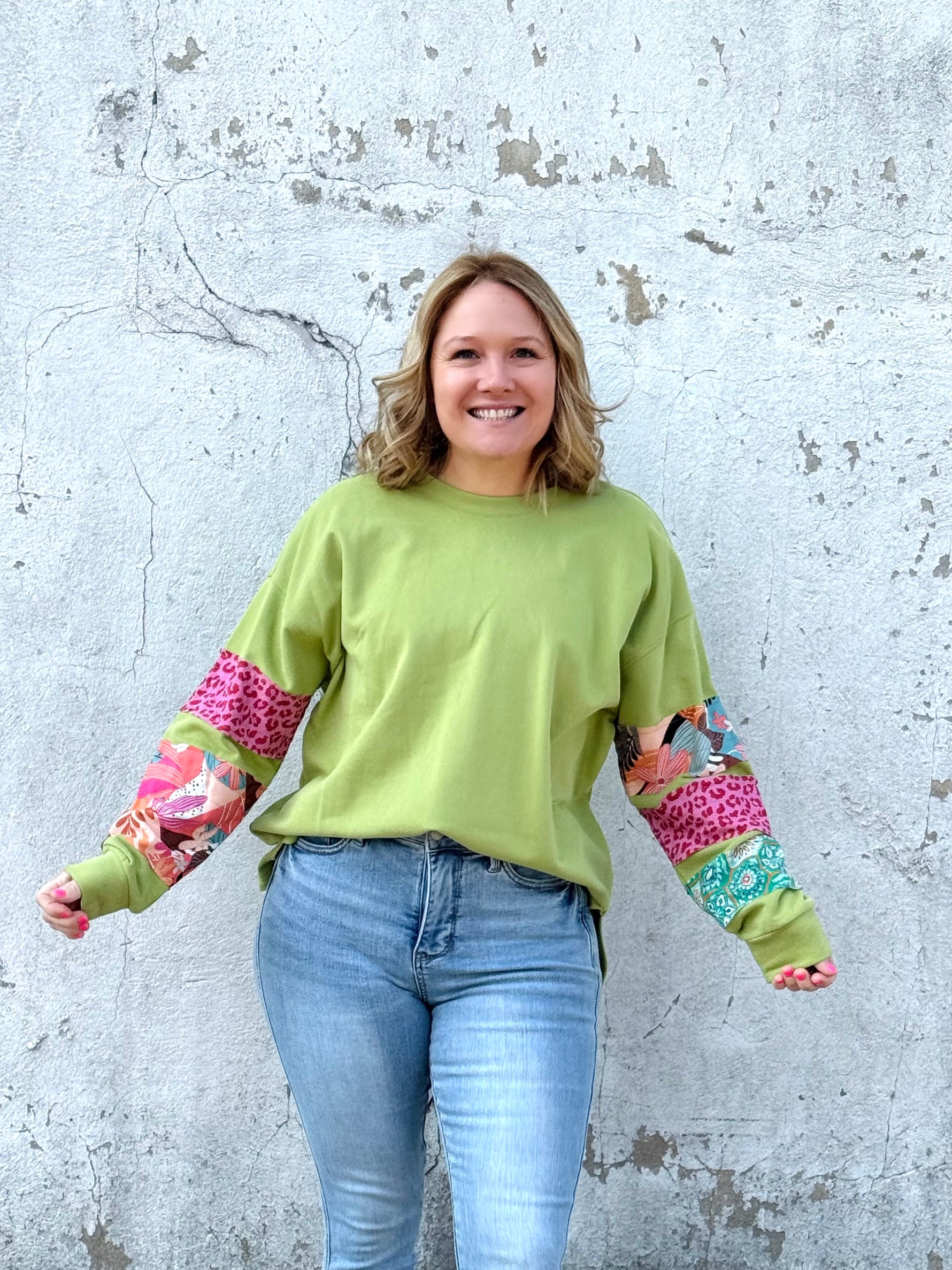 Mix Me Up Top - Green {S-3X} - KaraMarie