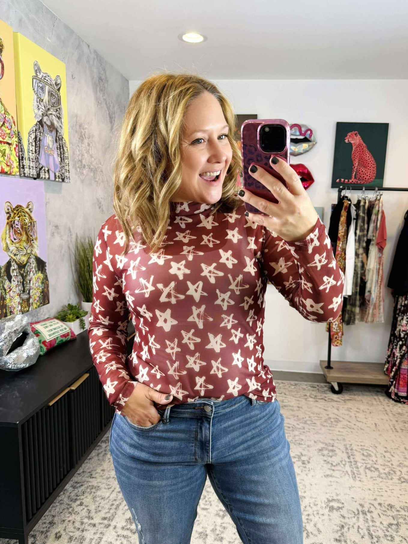 Stars at Night Mesh Top {S-3X}