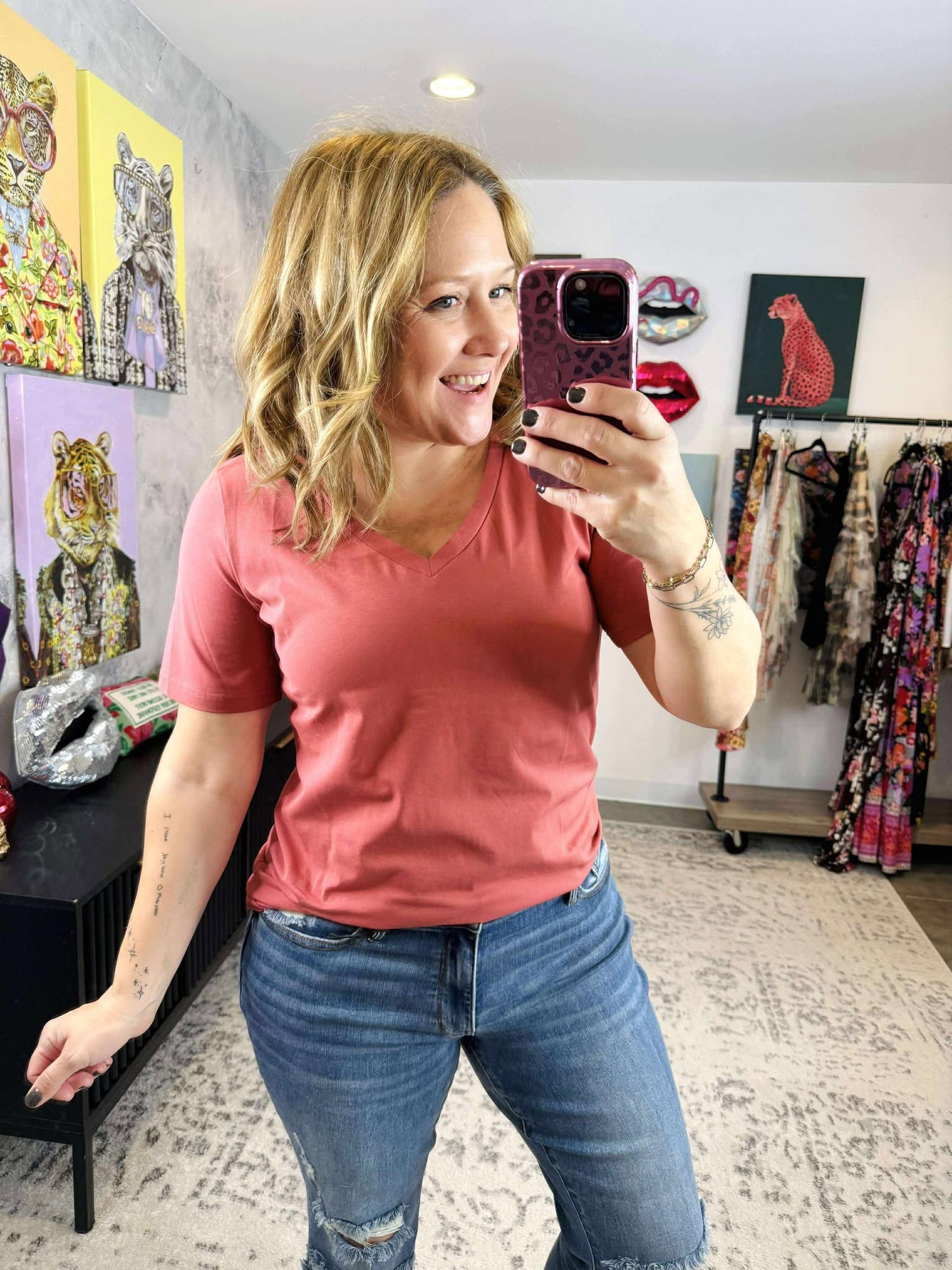 MM Olivia Tee - Terra Cotta {S-3X}