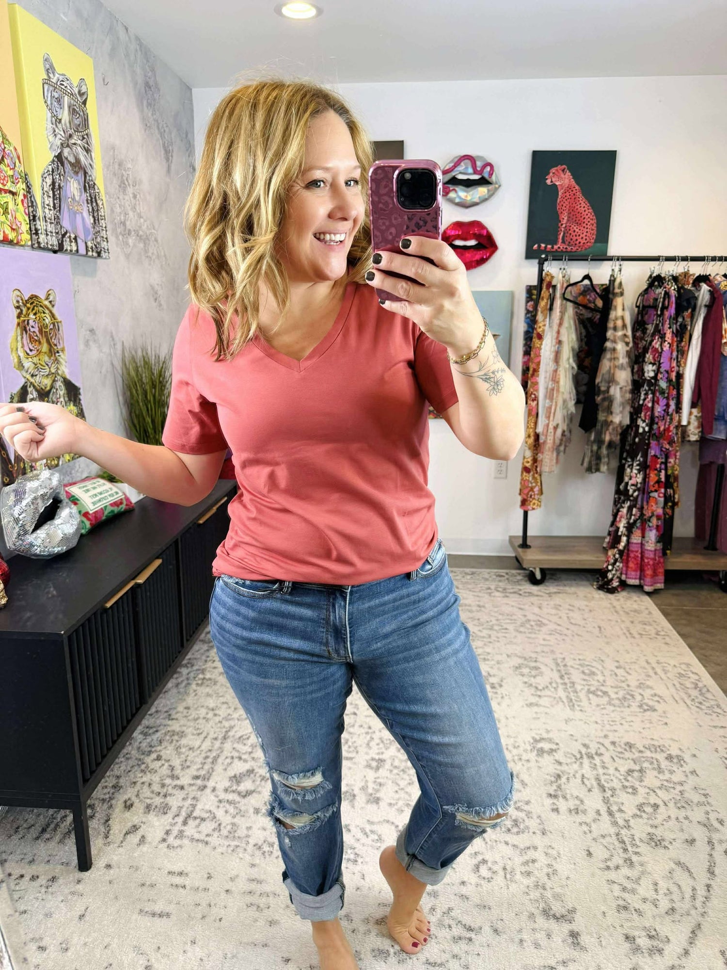 MM Olivia Tee - Terra Cotta {S-3X}