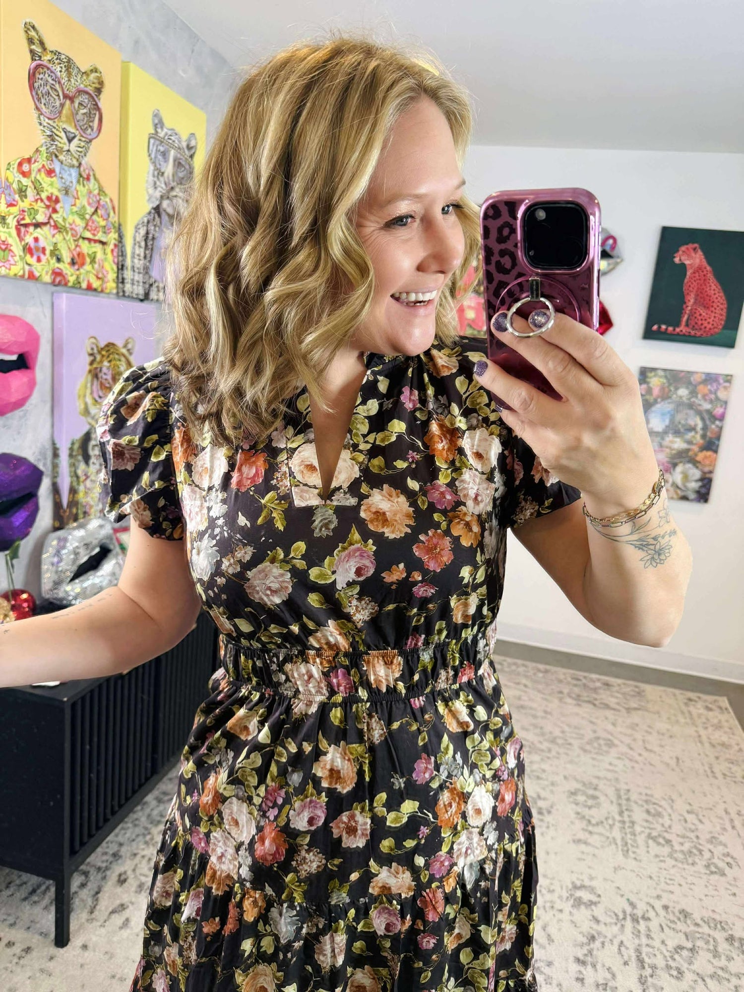 Rustic Petals Tiered Dress {S-2X}