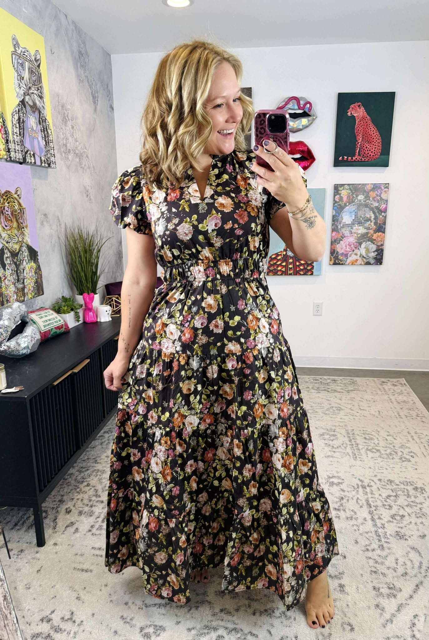 Rustic Petals Tiered Dress {S-2X}