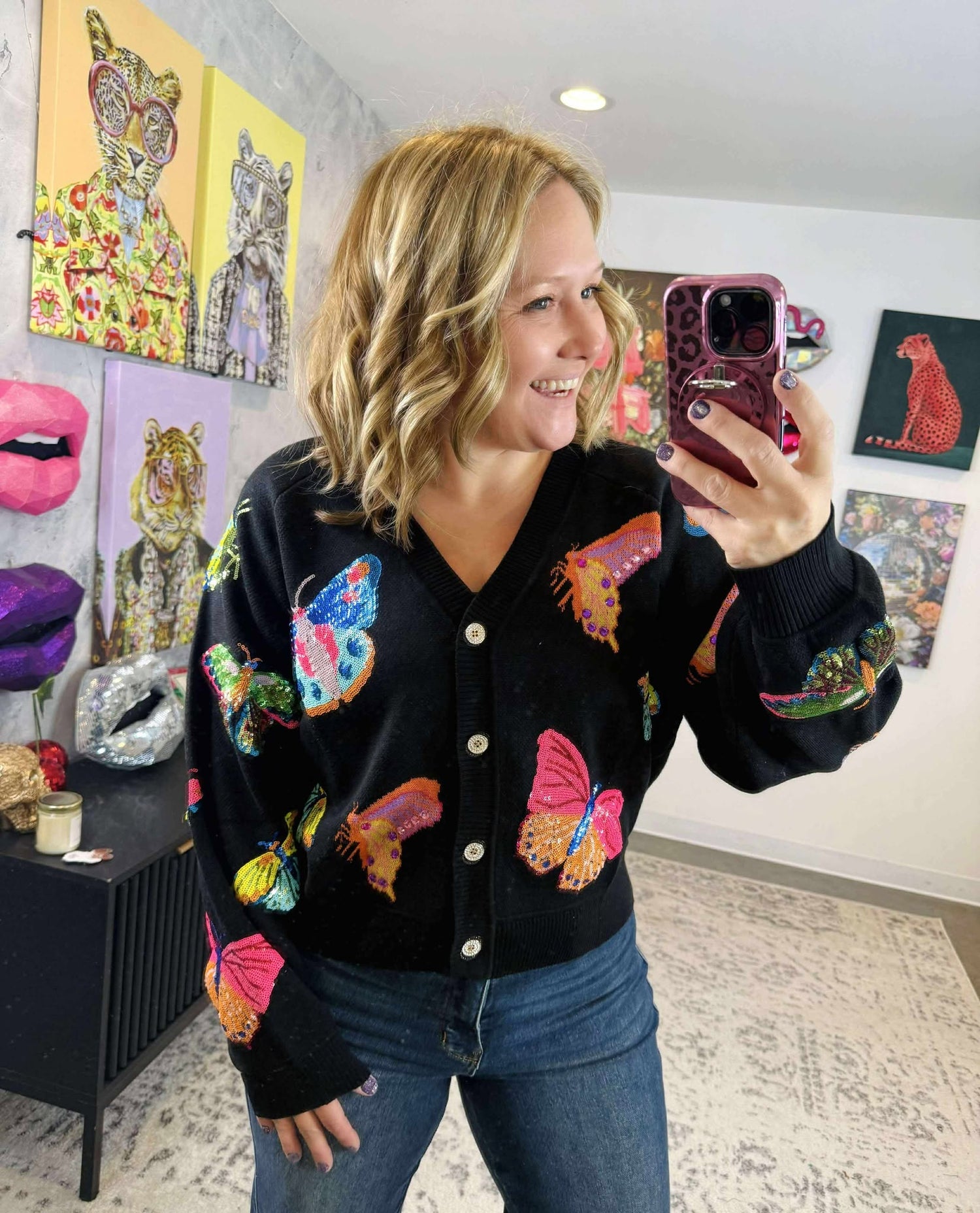 Queen of Sparkles :: Big Butterfly Cardigan {XS-XL}