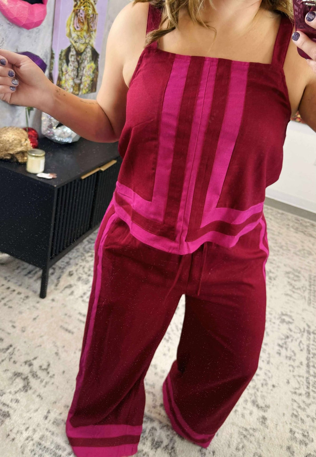 Borderplay Set in Burgundy {S-L} - KaraMarie