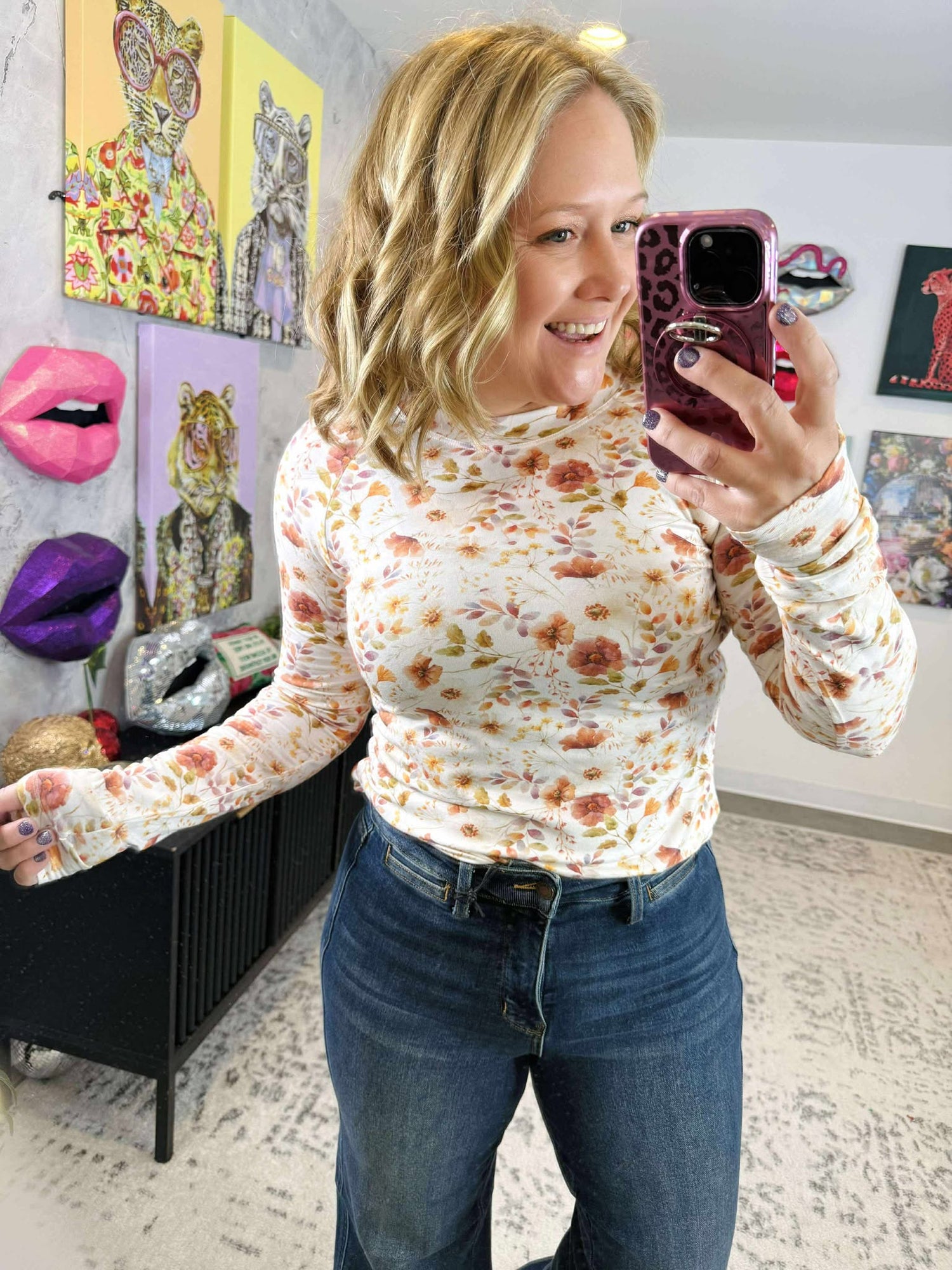 MM Blair Long Sleeve Top - Harvest Floral {S-3X}