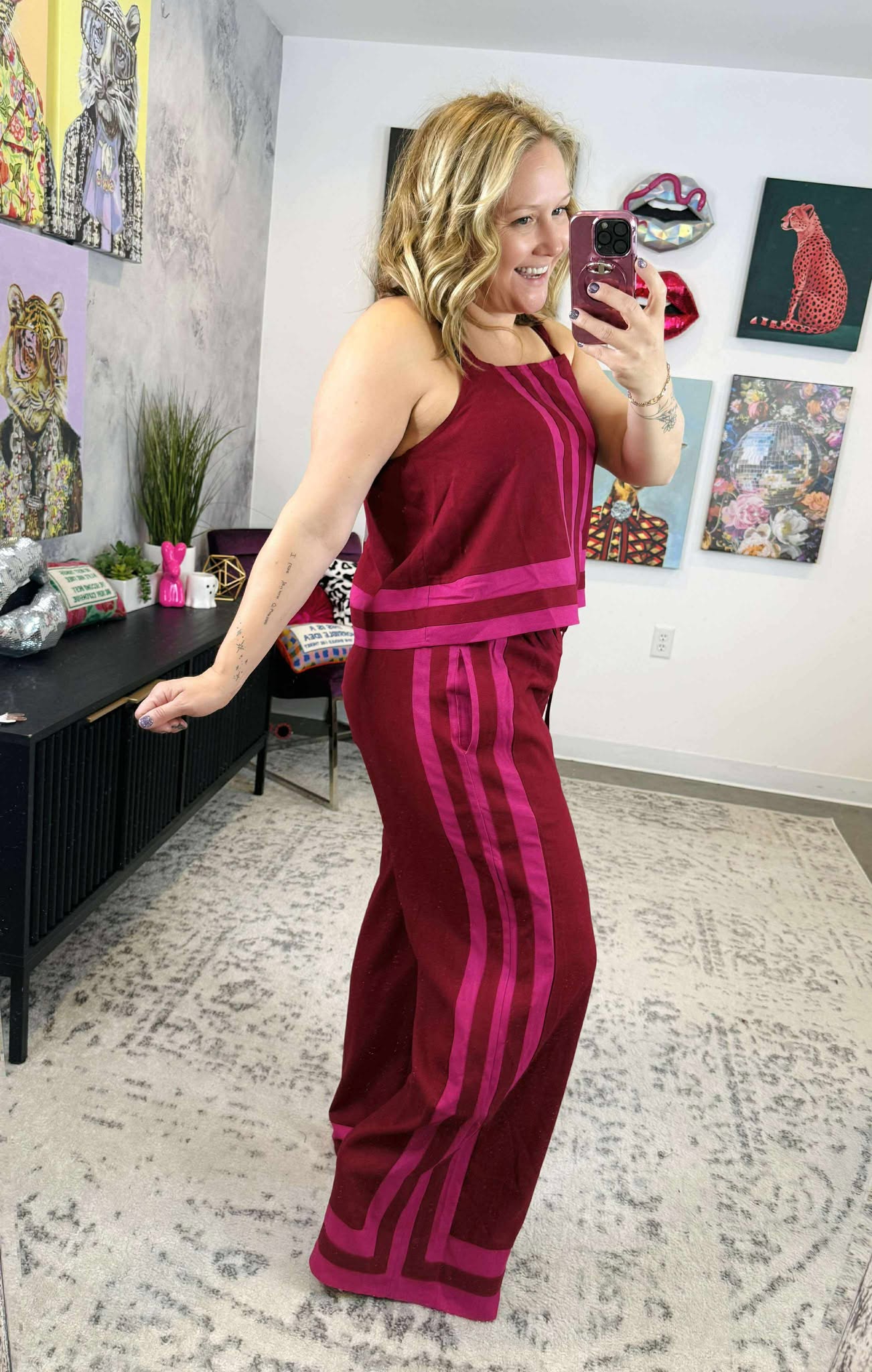 Borderplay Set in Burgundy {S-L} - KaraMarie