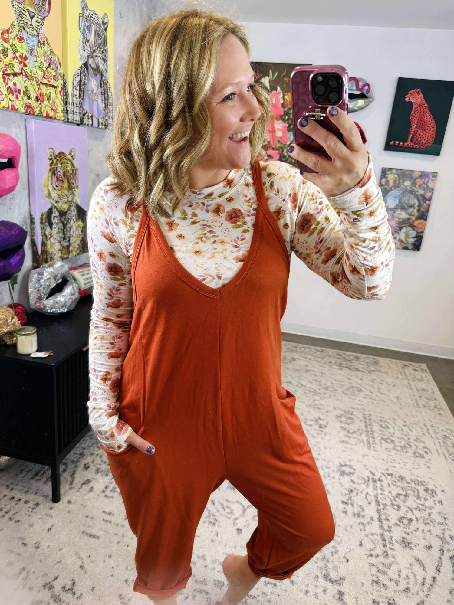 Becky Romper - Rust {XS-3X}