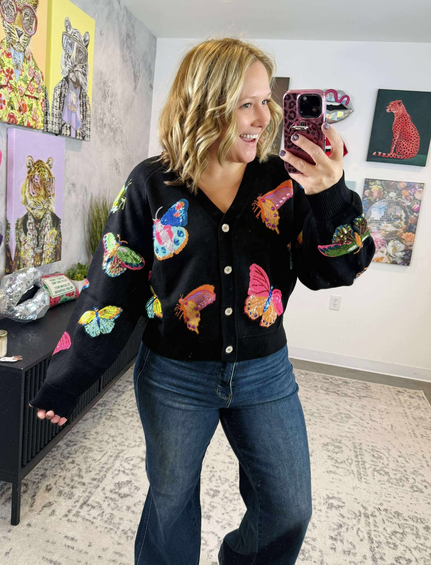 Queen of Sparkles :: Big Butterfly Cardigan {XS-XL}