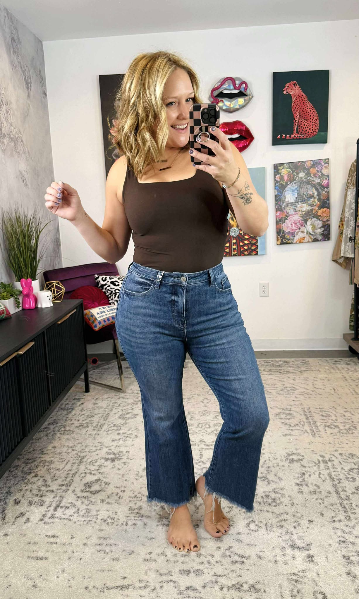 Blakeley Urban Non-Distressed Crop Jeans - Dark Wash {Sizes 0-3X} - KaraMarie