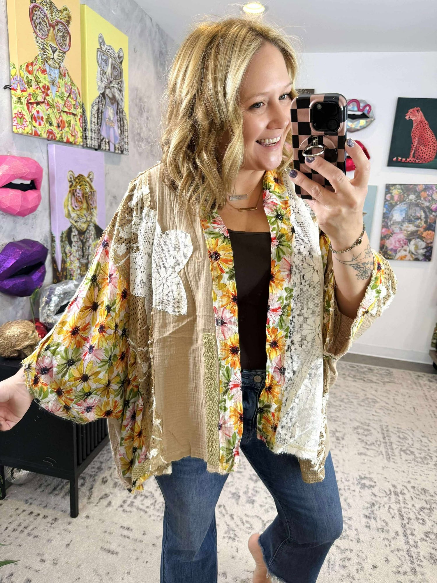 Stitched Petals Cardigan {S-L}