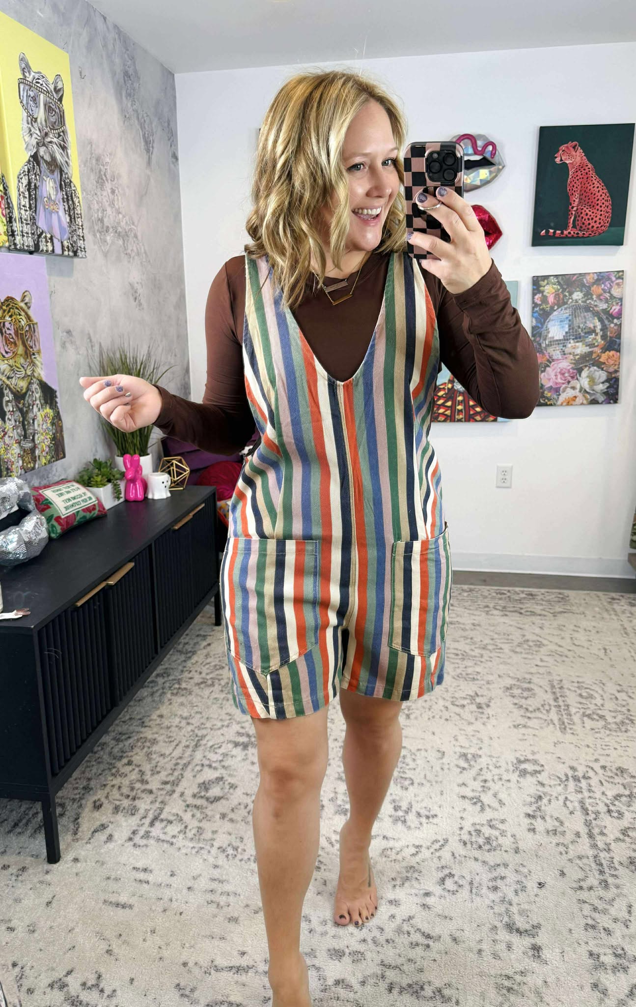 Stripe Scene Romper {S-XL}