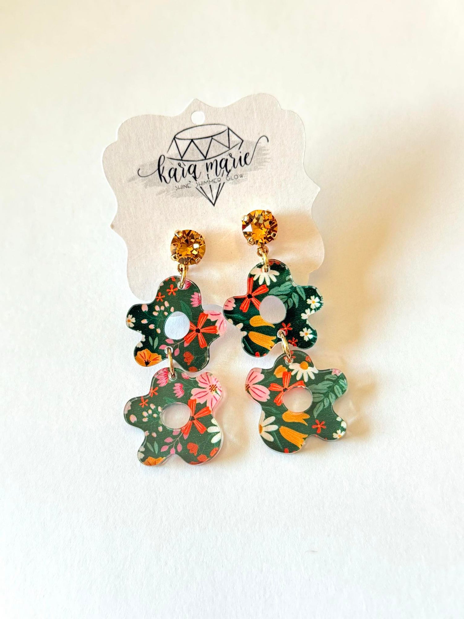 Emerald Blossom Glow Earrings