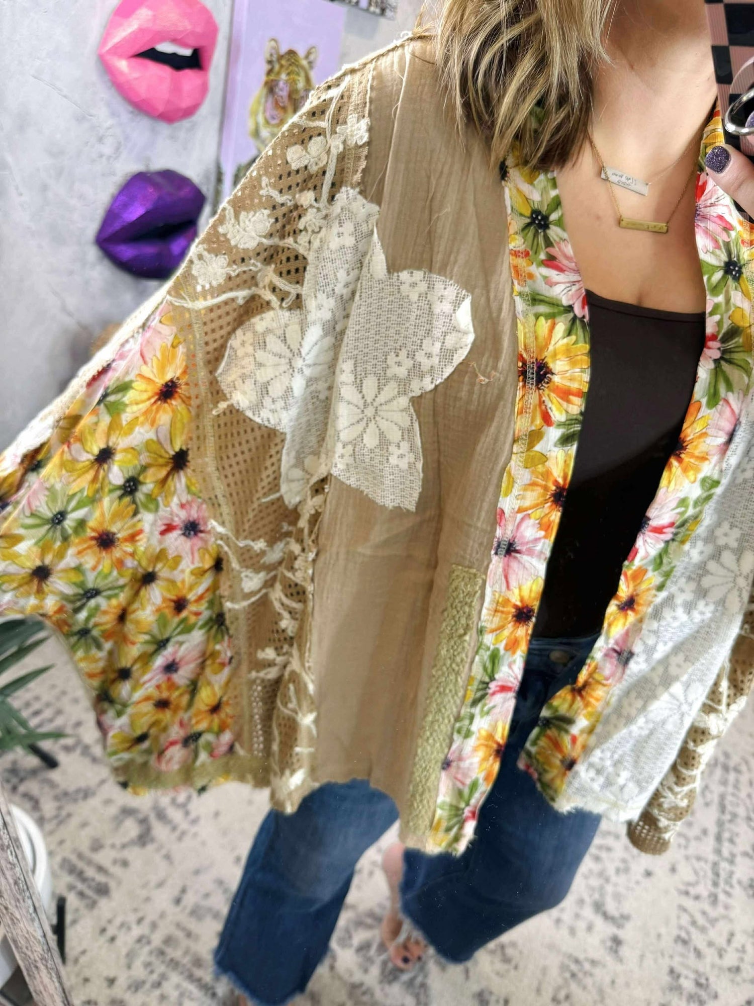 Stitched Petals Cardigan {S-L}