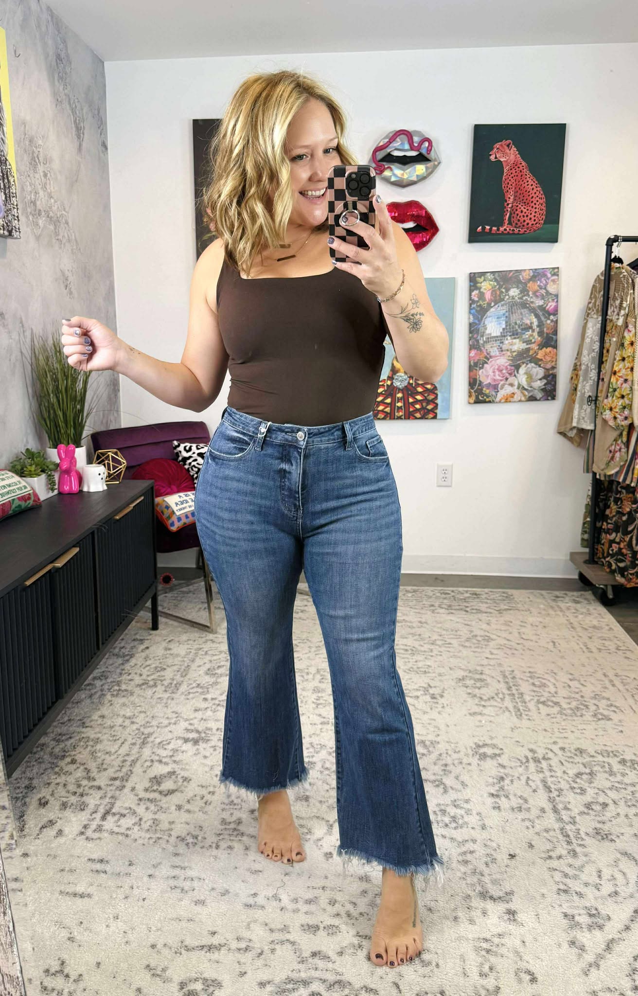 Blakeley Urban Non-Distressed Crop Jeans - Dark Wash {Sizes 0-3X} - KaraMarie