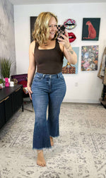 Blakeley Urban Non-Distressed Crop Jeans - Dark Wash {Sizes 0-3X} - KaraMarie