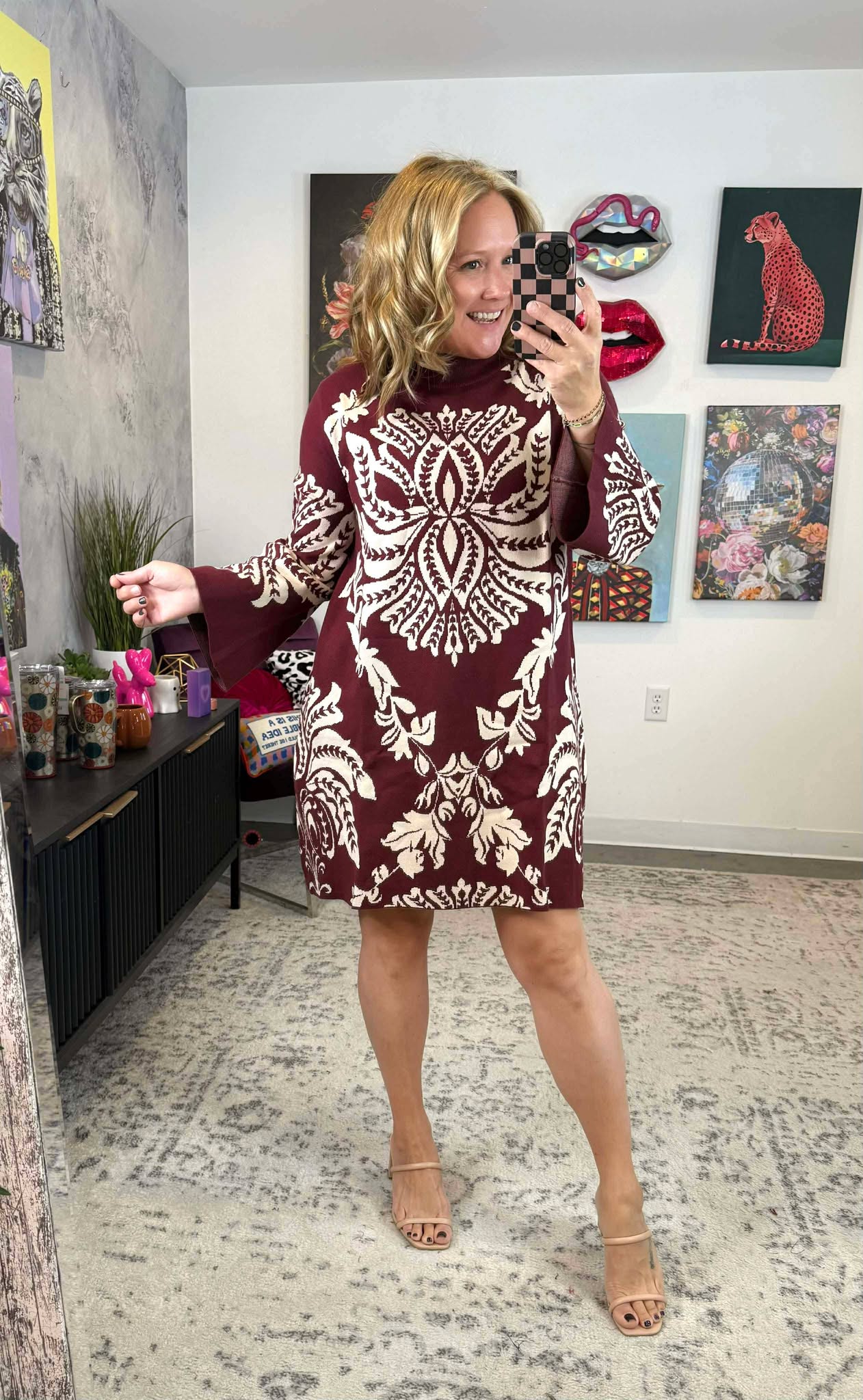 Abstract Aura Sweater Dress {S-L}