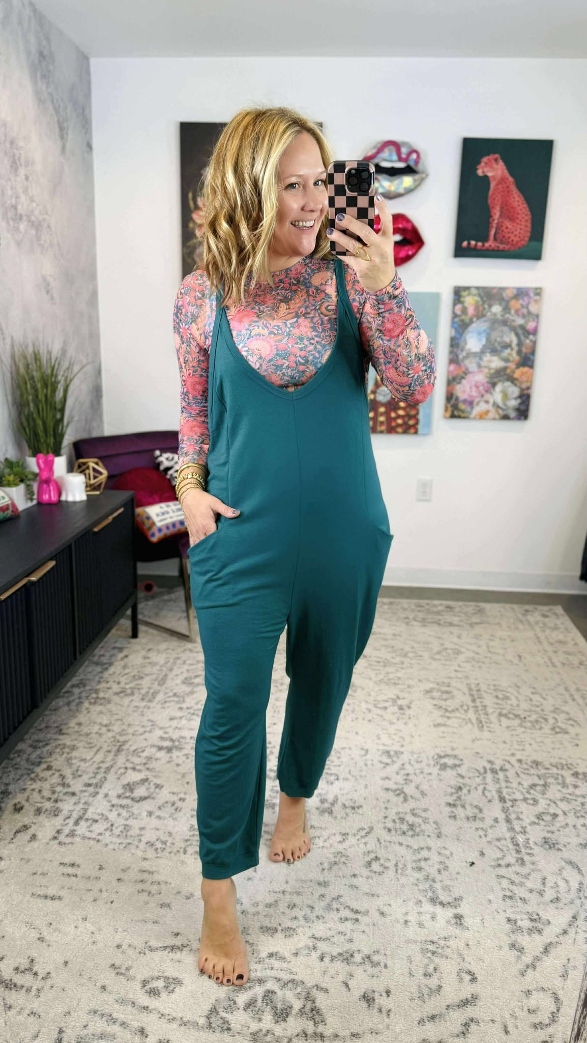 Becky Romper - Teal {S-4X}