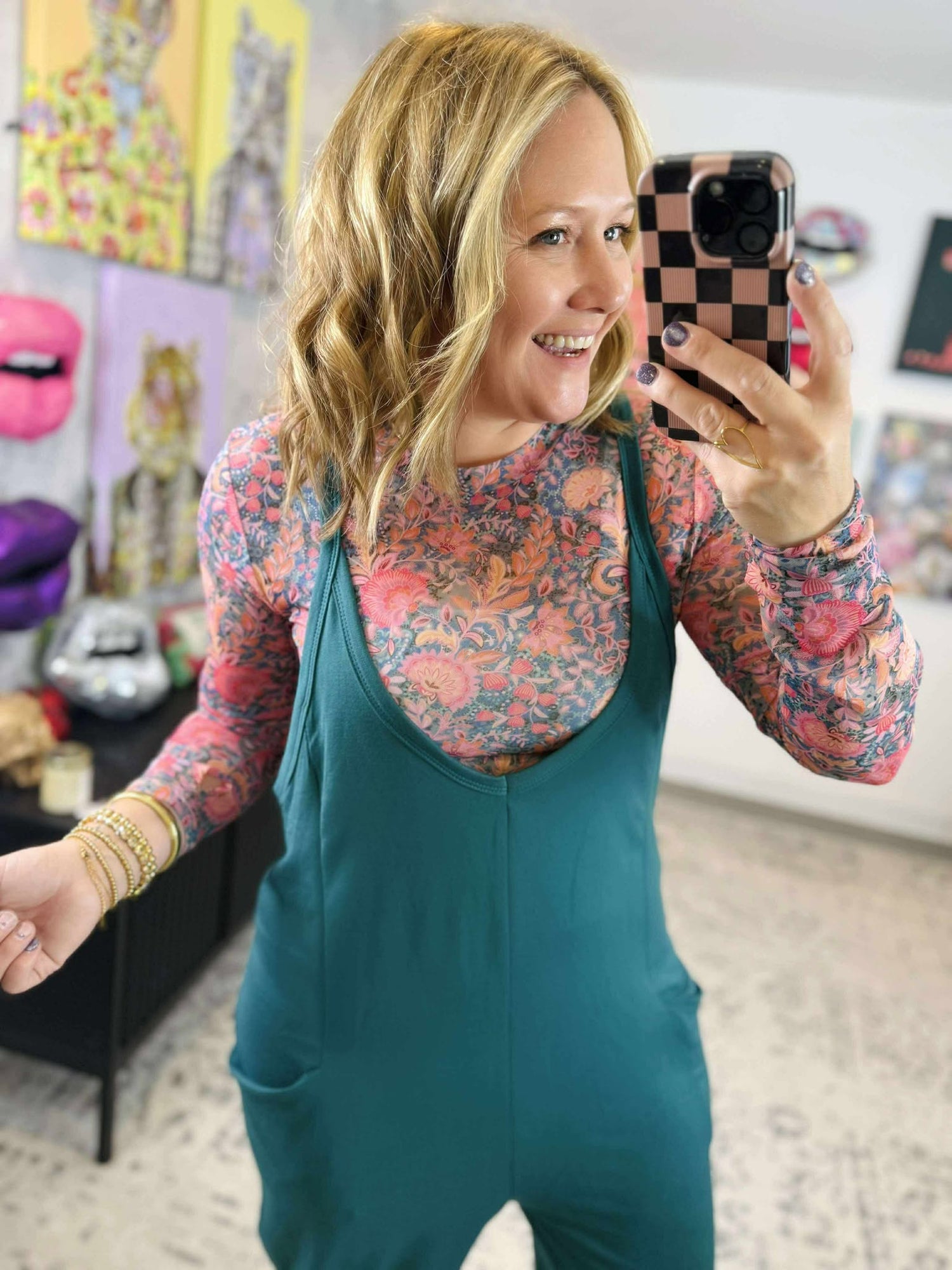 Becky Romper - Teal {S-4X}