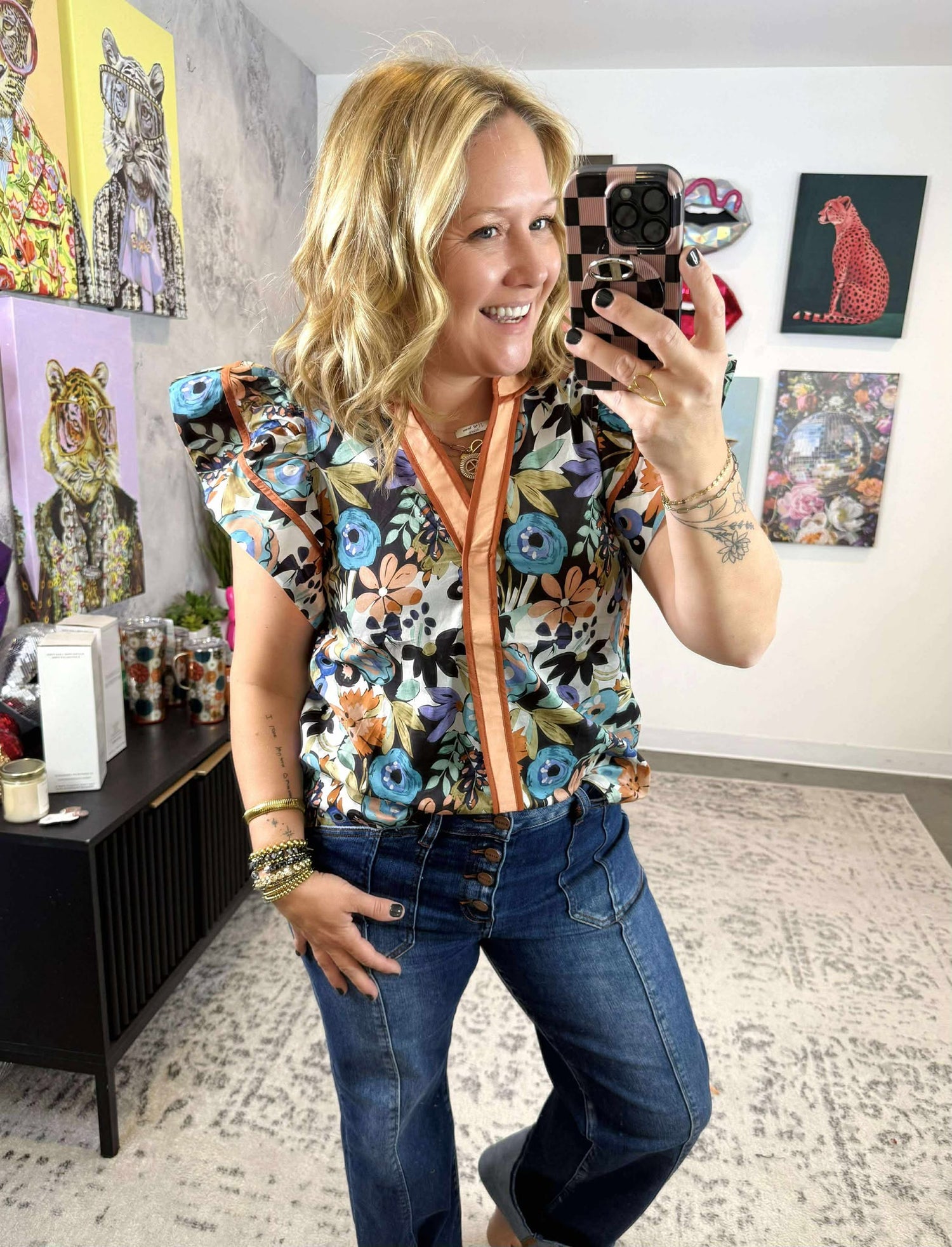 Cinnamon Bloom Blouse {S-L}