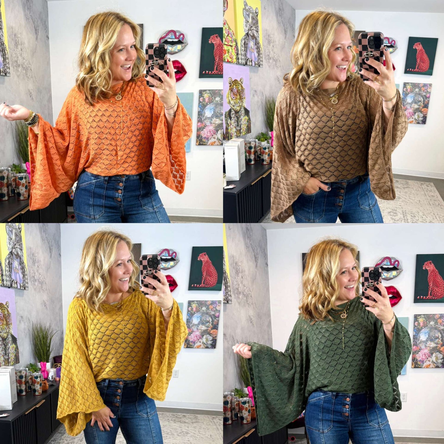Blakeley Free Spirit Bell Sleeve Top - Multiple Colors! {OS/PLUS}